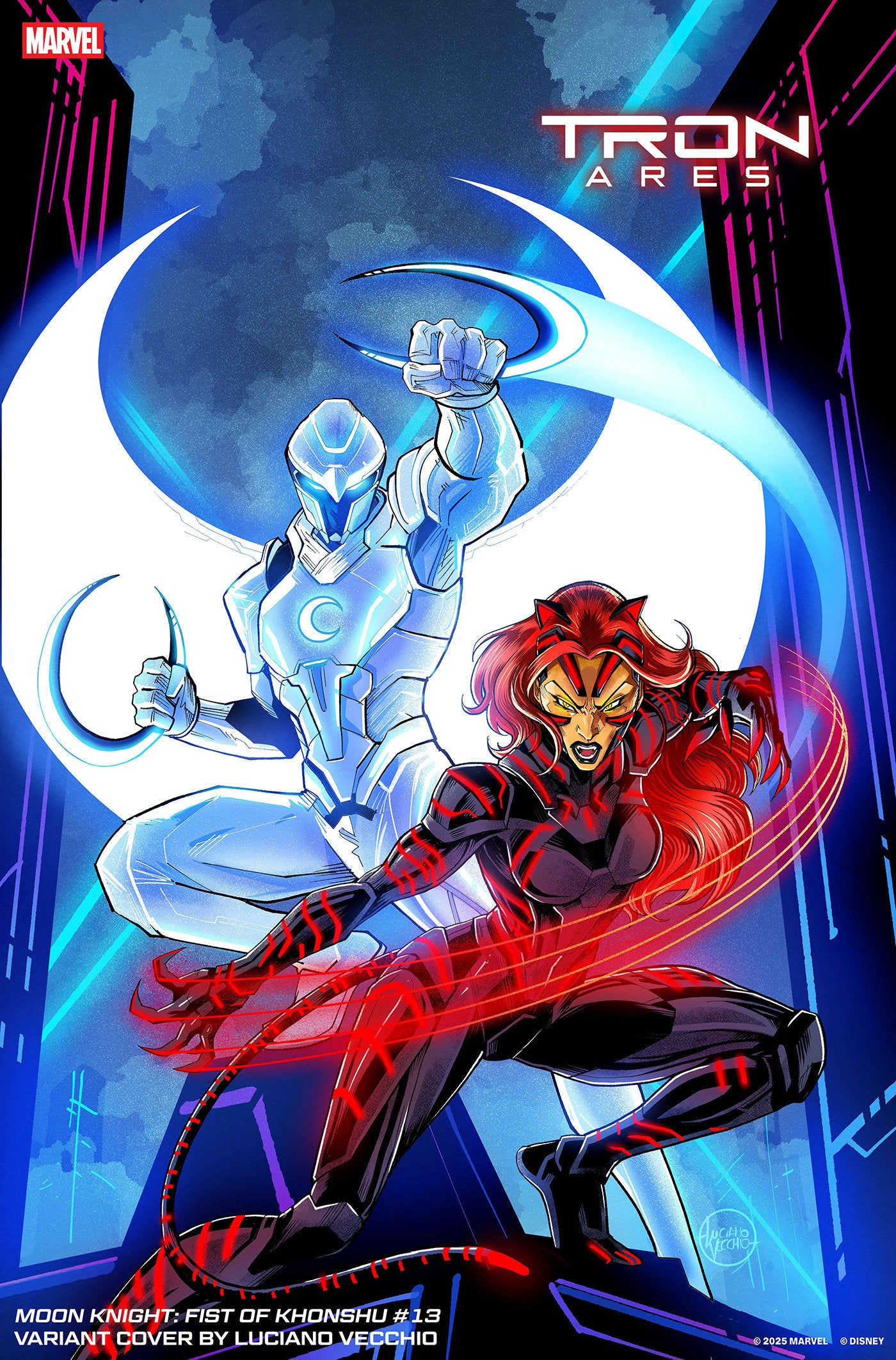 Moon Knight: Fist Of Khonshu #13 Luciano Vecchio Tron: Ares Variant | Odin's Place
