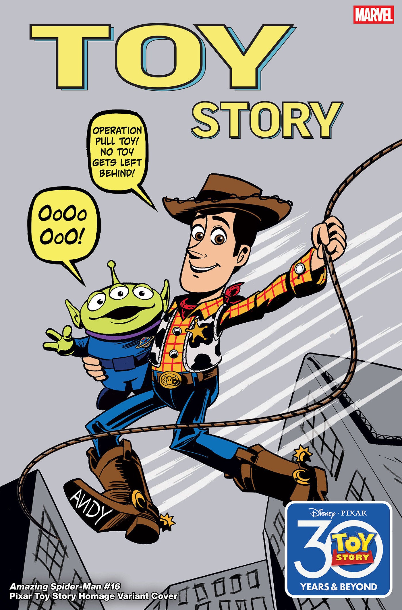 Amazing Spider-Man #16 Marco Forcelloni Pixar Toy Story Homage Variant | Odin's Place