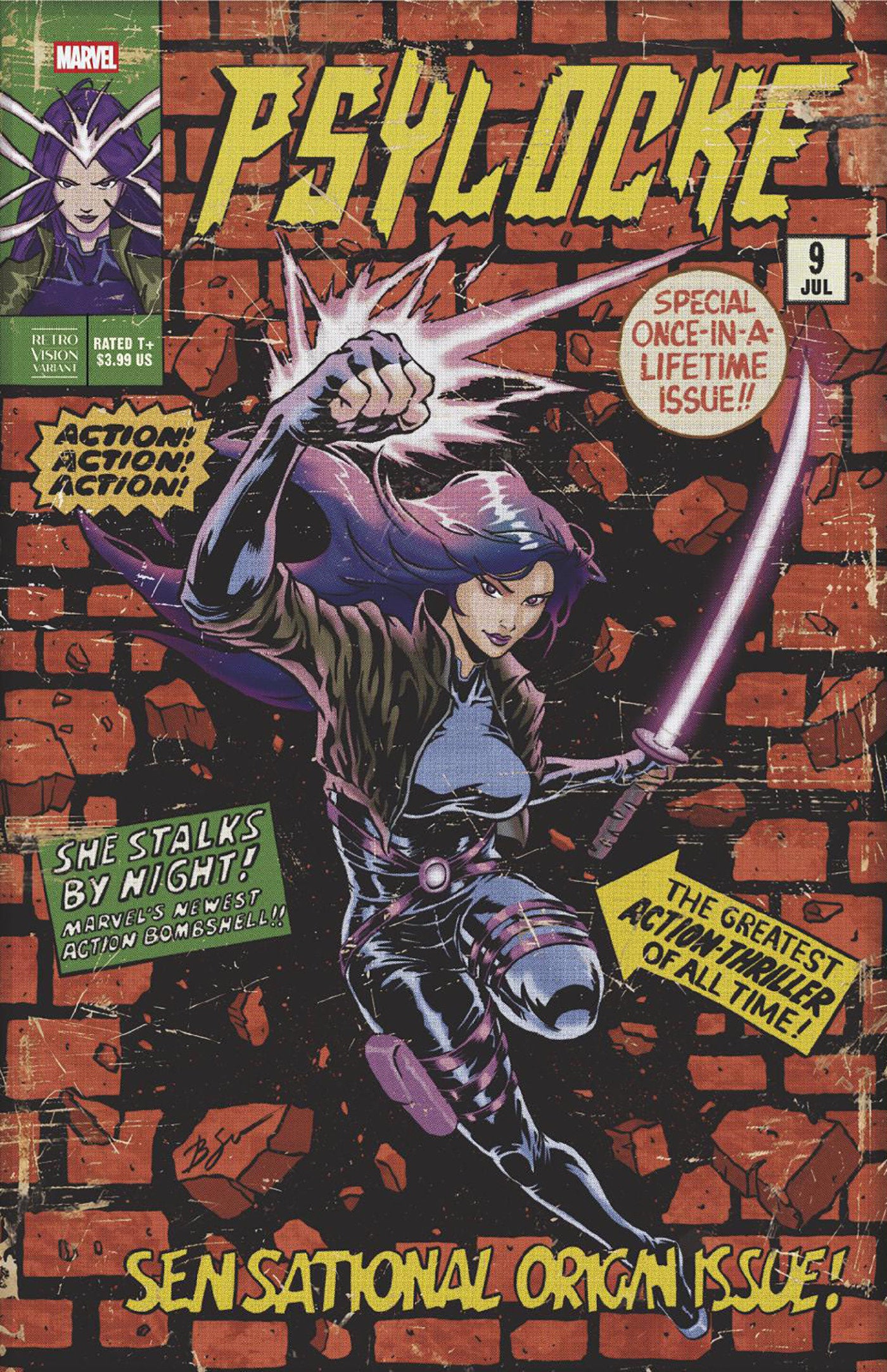Psylocke #9 Benjamin Su Retrovision Variant | Odin's Place