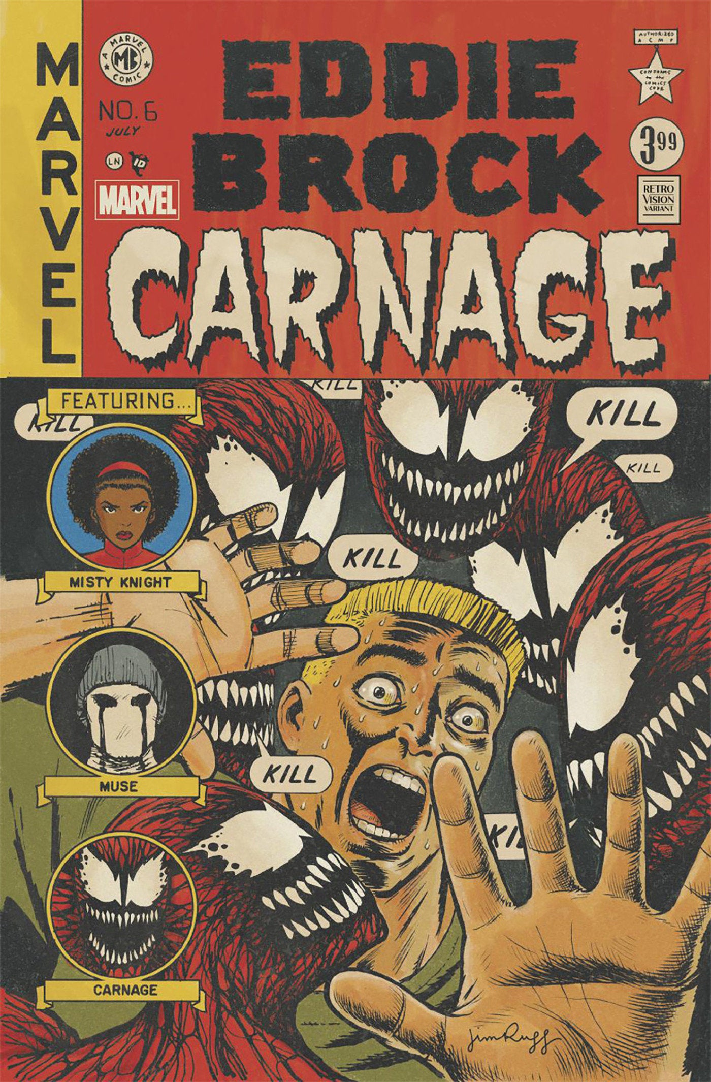 Eddie Brock: Carnage #6 Jim Rugg Retrovision Variant | Odin's Place