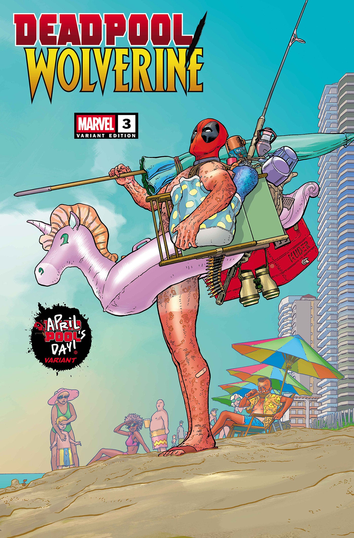 Deadpool Wolverine #3 Aaron Kuder April Pools Day Variant | Odin's Place