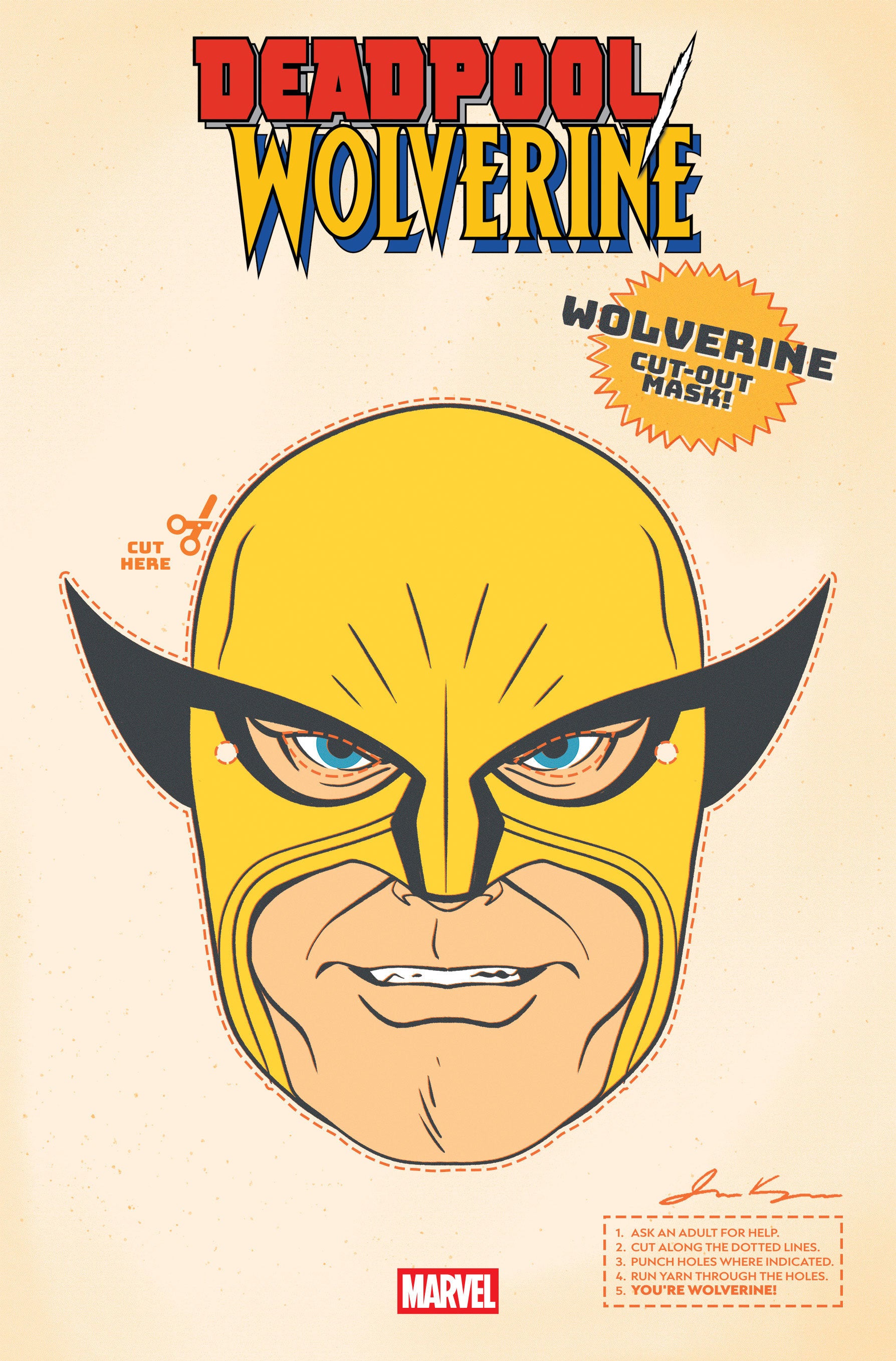 Deadpool/Wolverine #9 Retro Halloween Mask Variant | Odin's Place