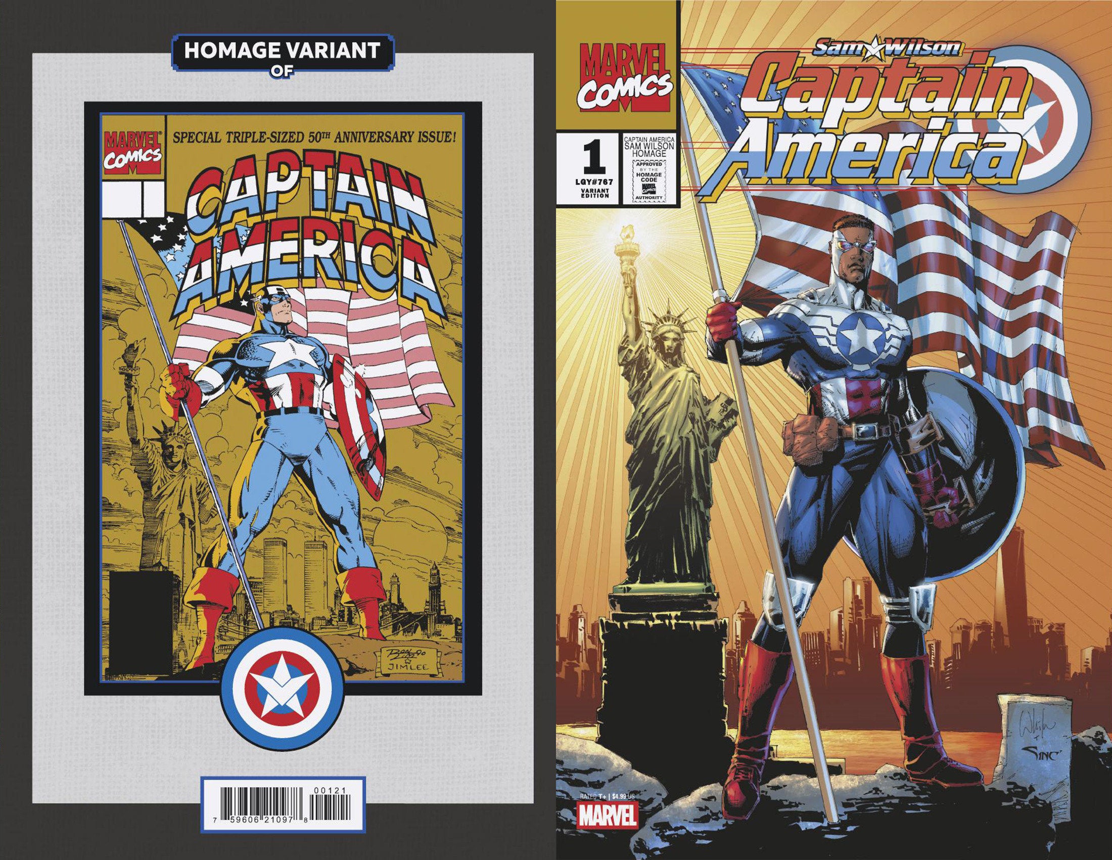 Sam Wilson, Captain America #1 Whilce Portacio Captain America Sam Wilson Homage Variant | Odin's Place