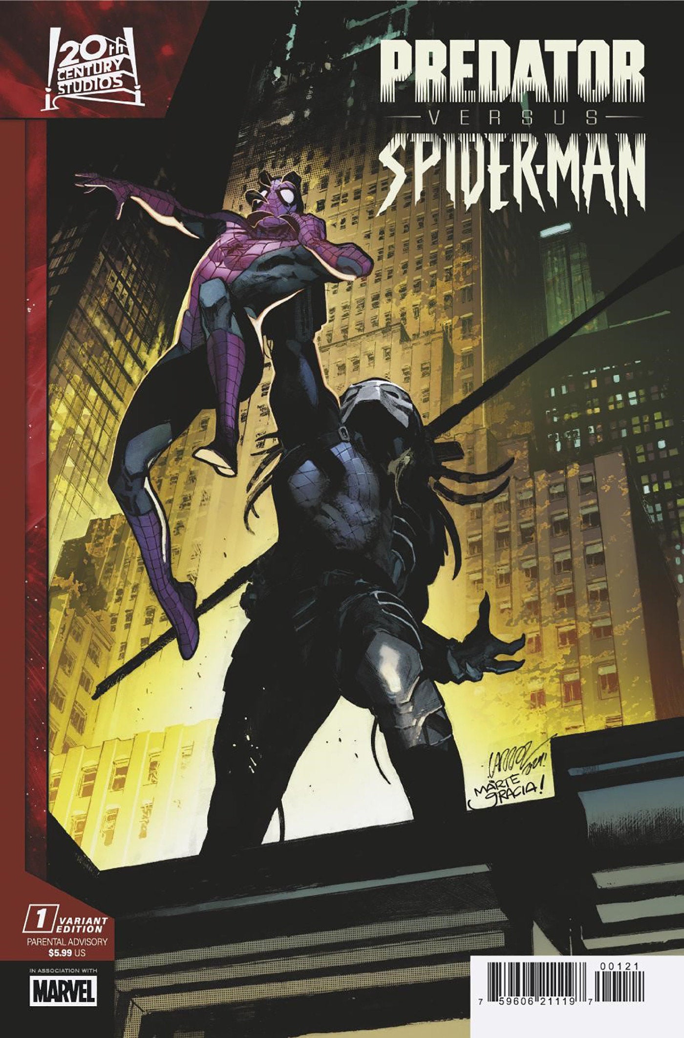 Predator vs Spider-Man #1 (Of 4) Pepe Larraz Promo Art Variant | Odin's Place