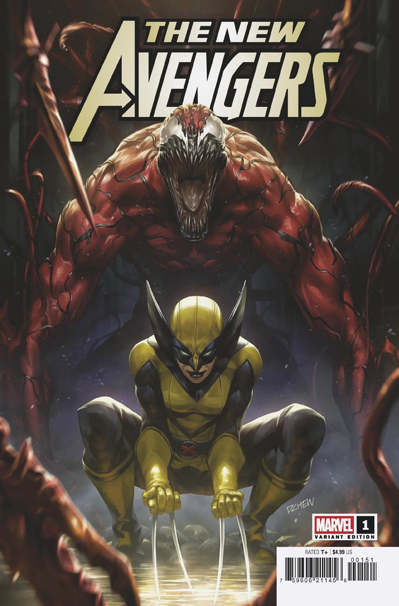 New Avengers #1 Derrick Chew Carnage And Laura Kinney Wolverine Variant B | Odin's Place