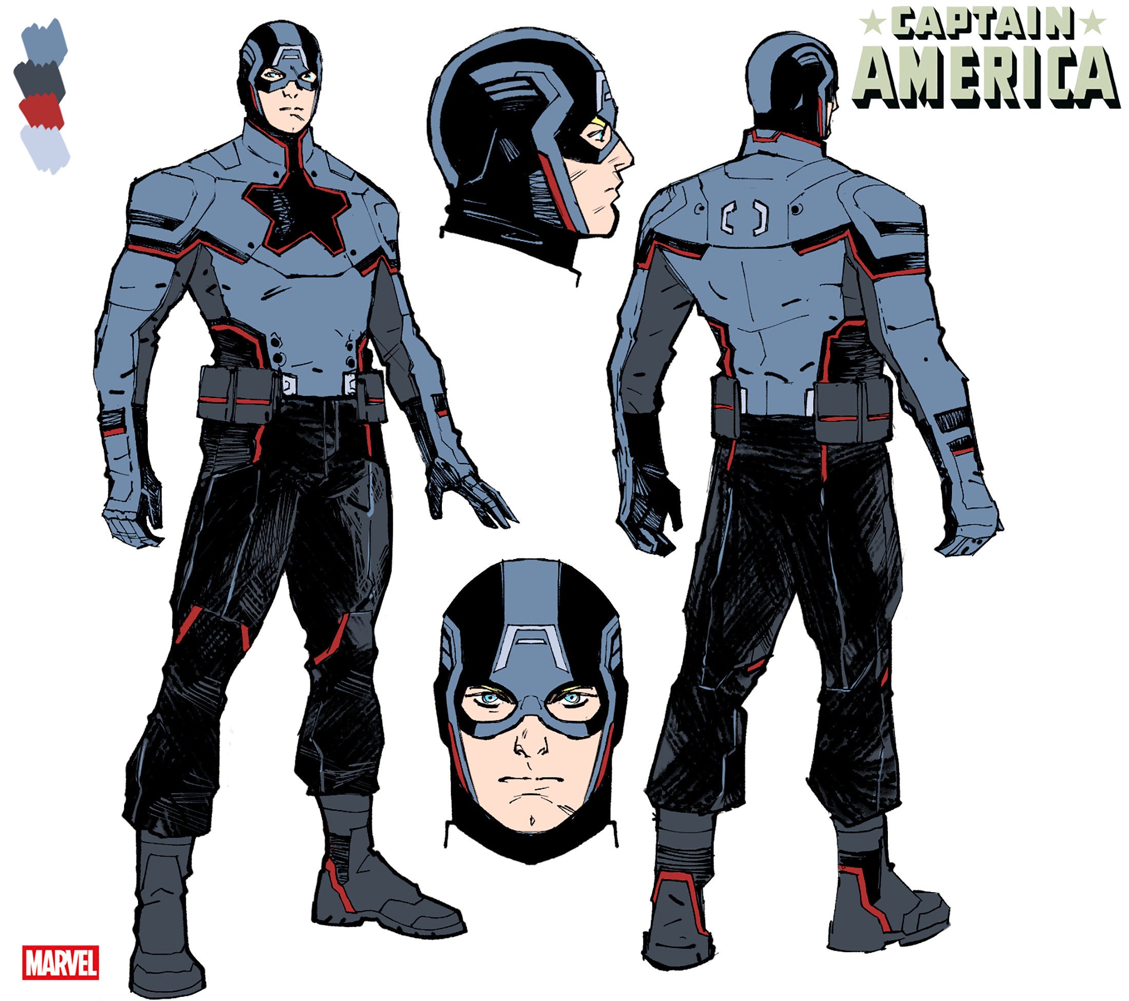 Captain America #2 Valerio Schiti Design Variant | Odin's Place