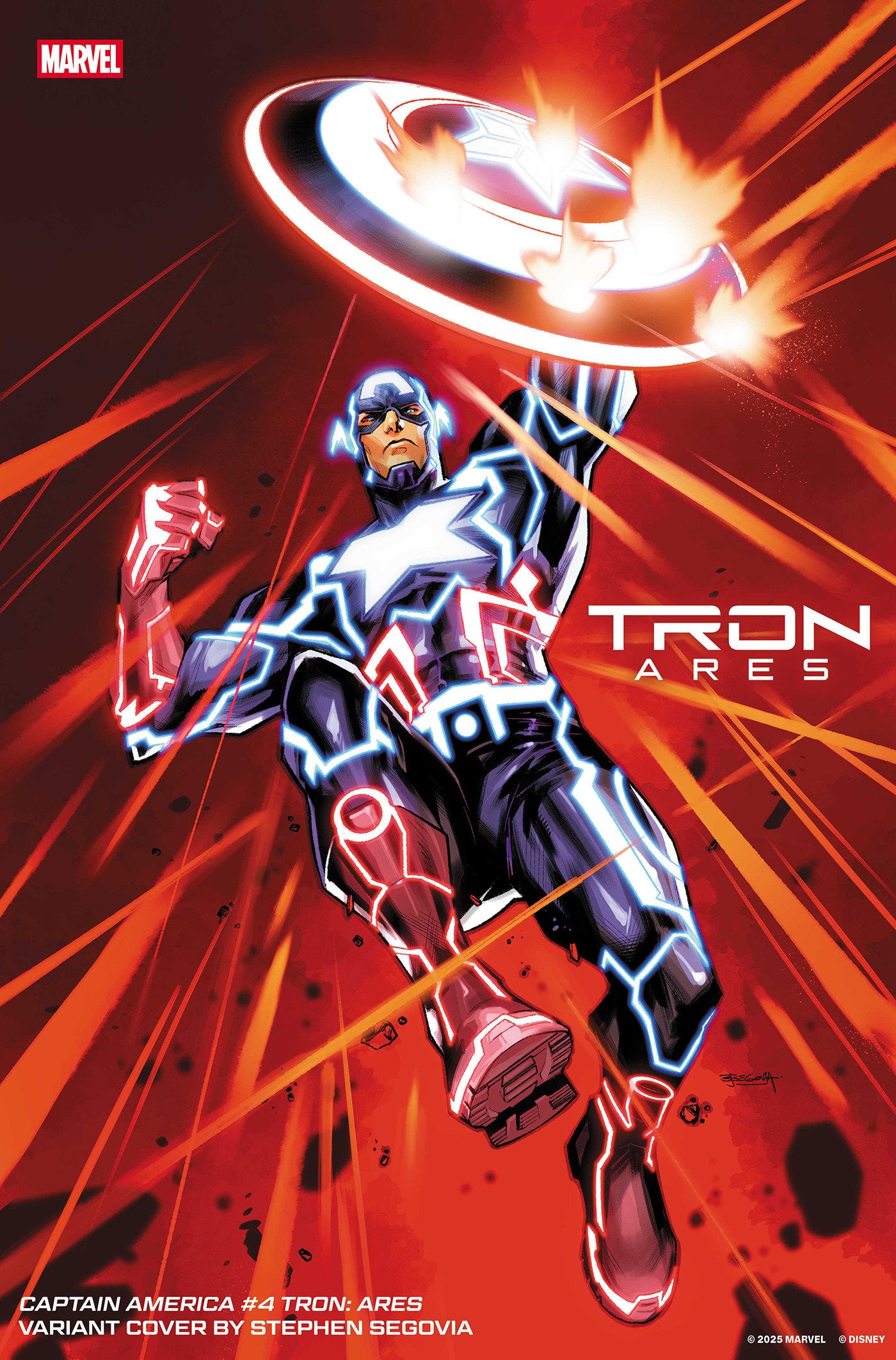 Captain America #4 Stephen Segovia Tron: Ares Variant | Odin's Place