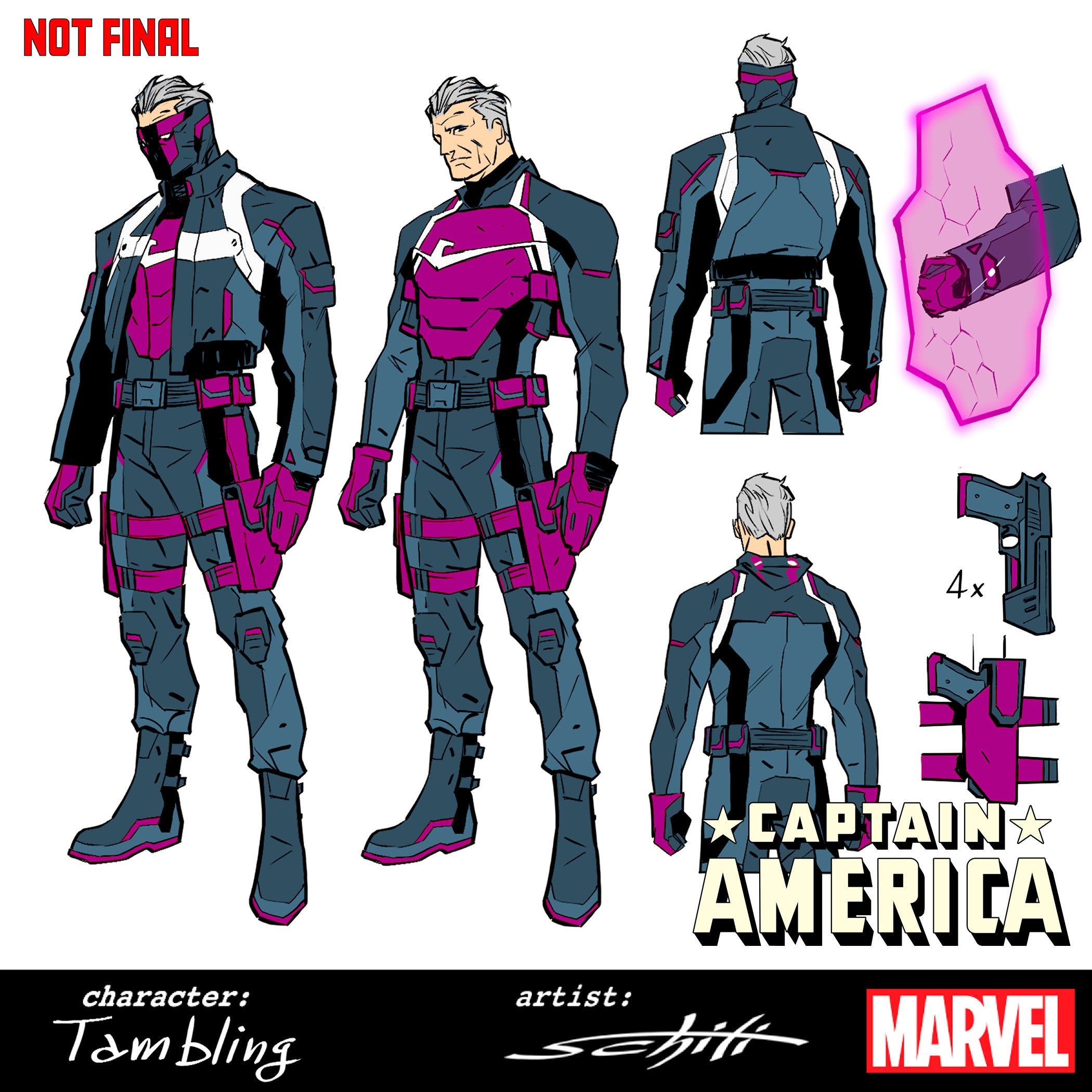 Captain America #8 Valerio Schiti Design Variant | Odin's Place
