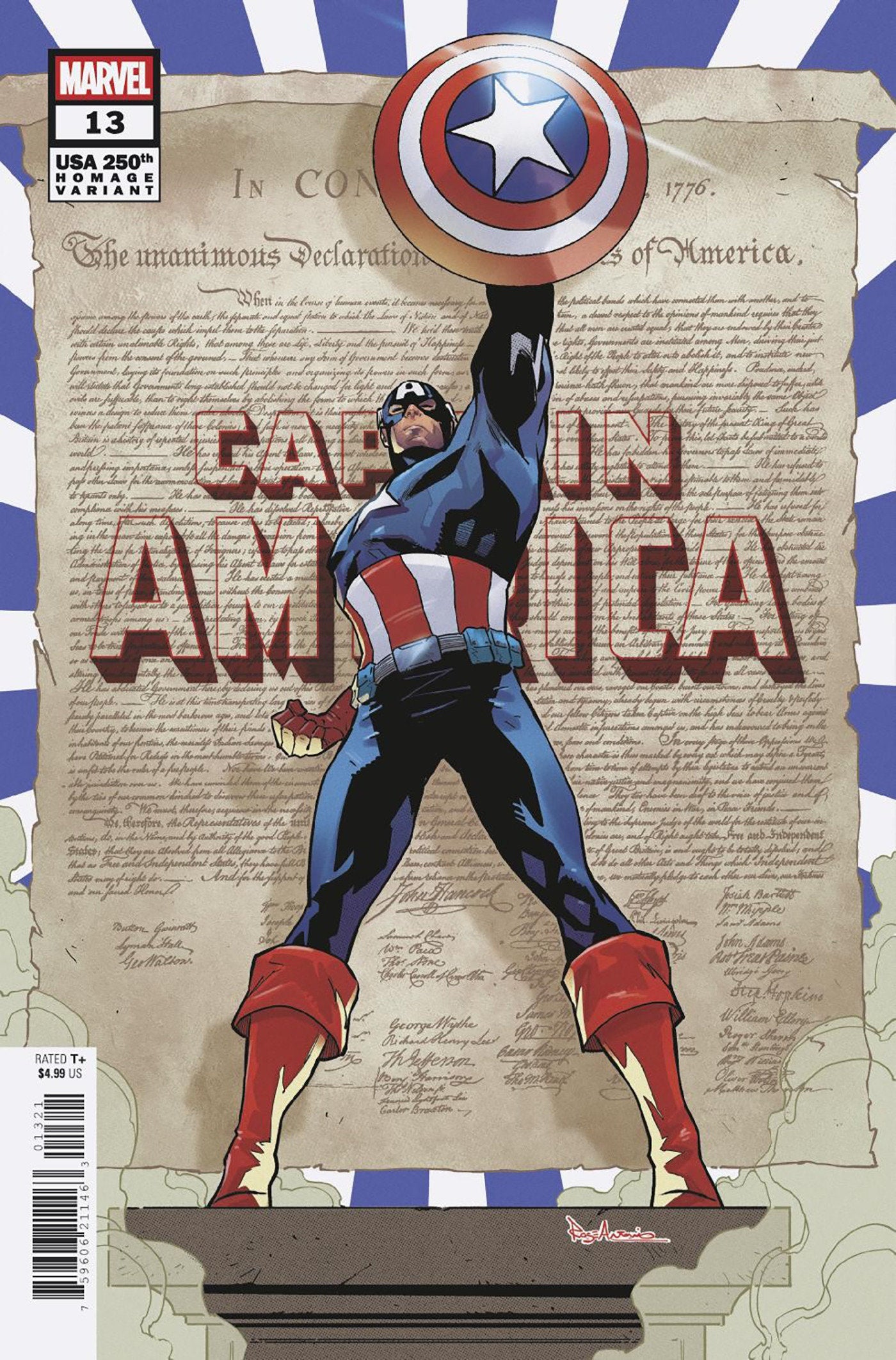 Captain America #13 Roge Antonio 250 Th Homage Variant [Arm] | Odin's Place