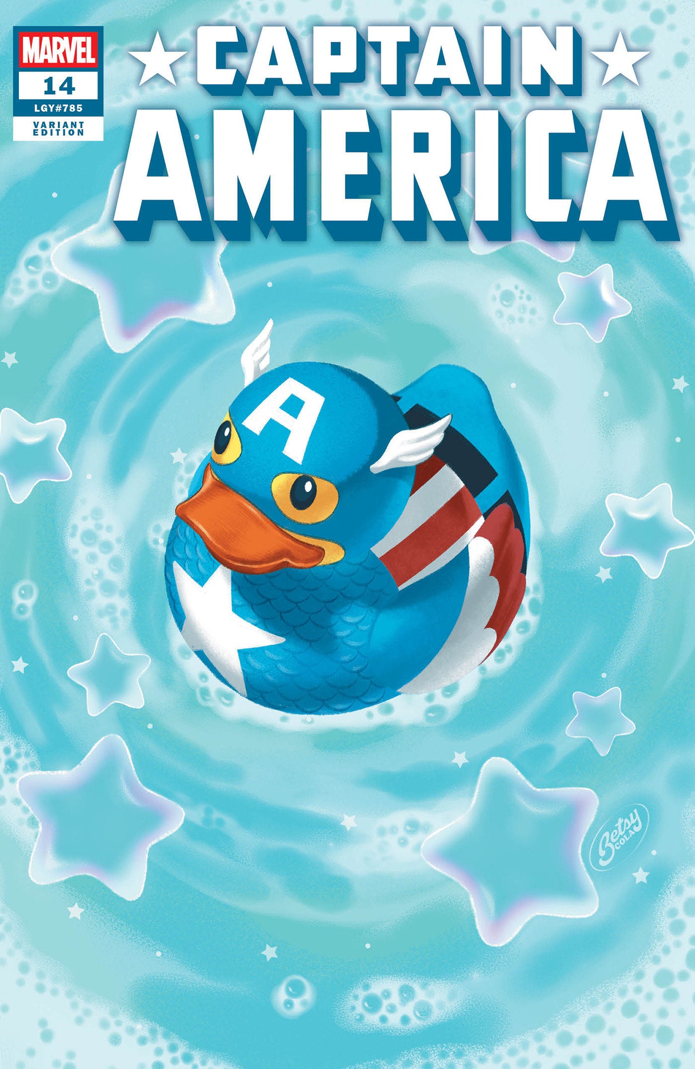 Captain America #14 Betsy Cola Marvel Duck Variant [Arm] | Odin's Place