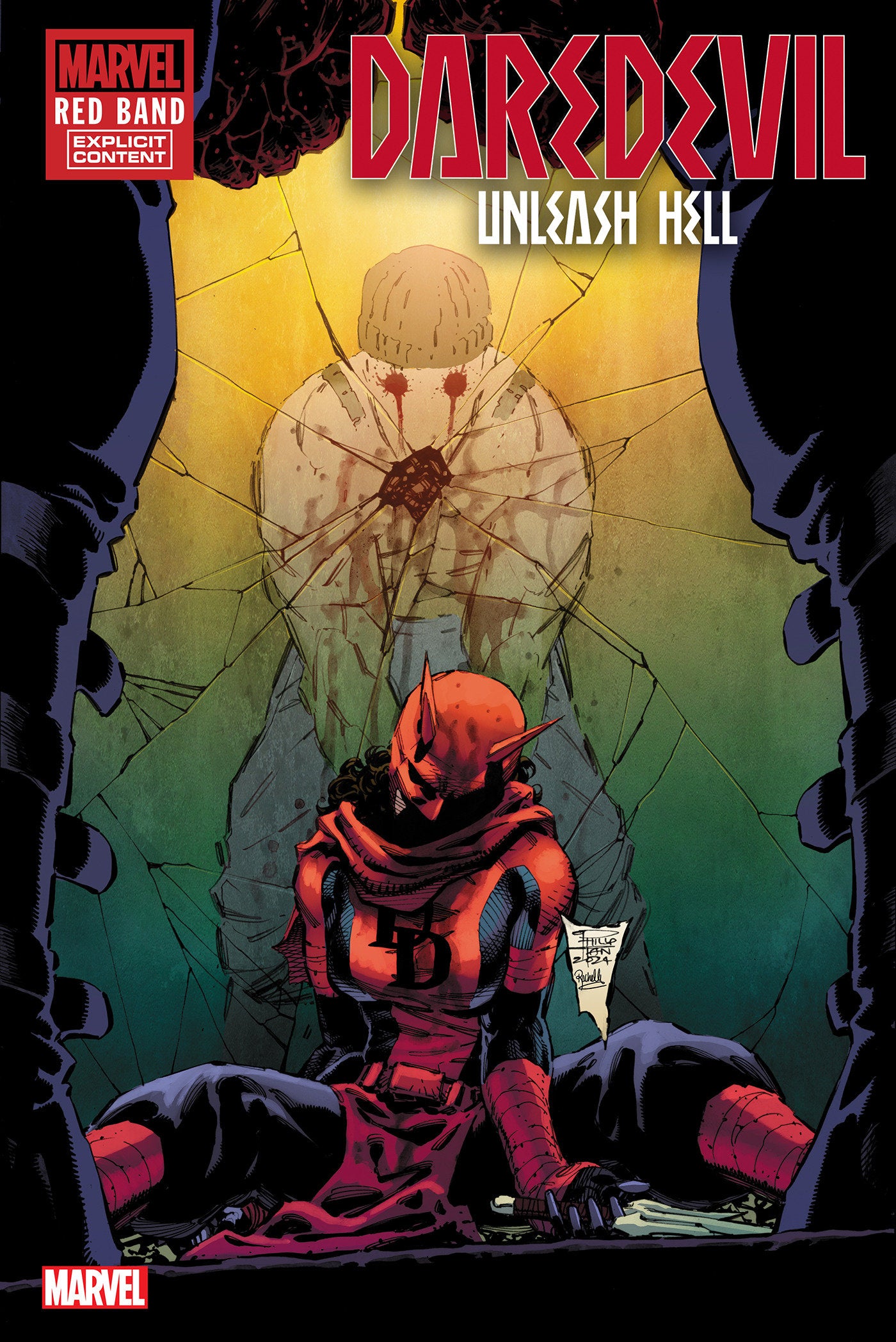 Daredevil Unleash Hell Red Band #1 (Of 5) Tan Variant (Bag) (Mature) | Odin's Place
