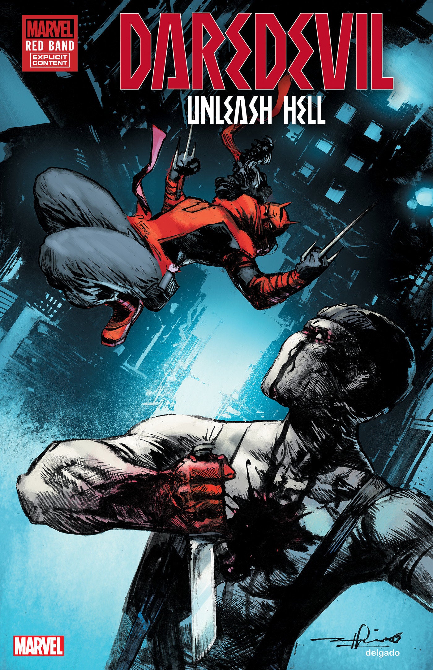 Daredevil: Unleash Hell - Red Band #2 Gerardo Zaffino Variant [Polybagged] | Odin's Place