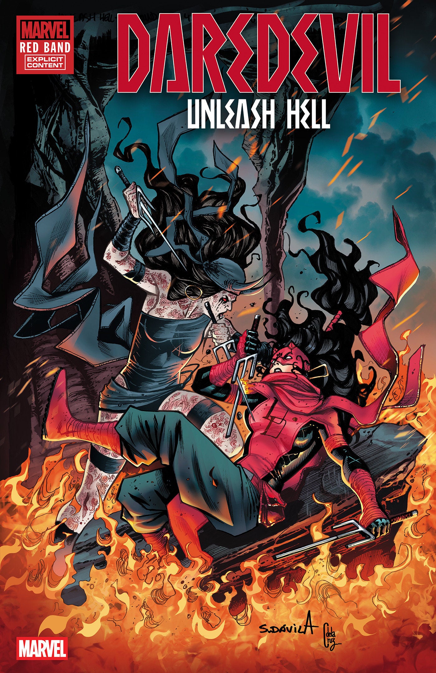 Daredevil: Unleash Hell - Red Band #4 Sergio Davila Variant [Polybagged] | Odin's Place