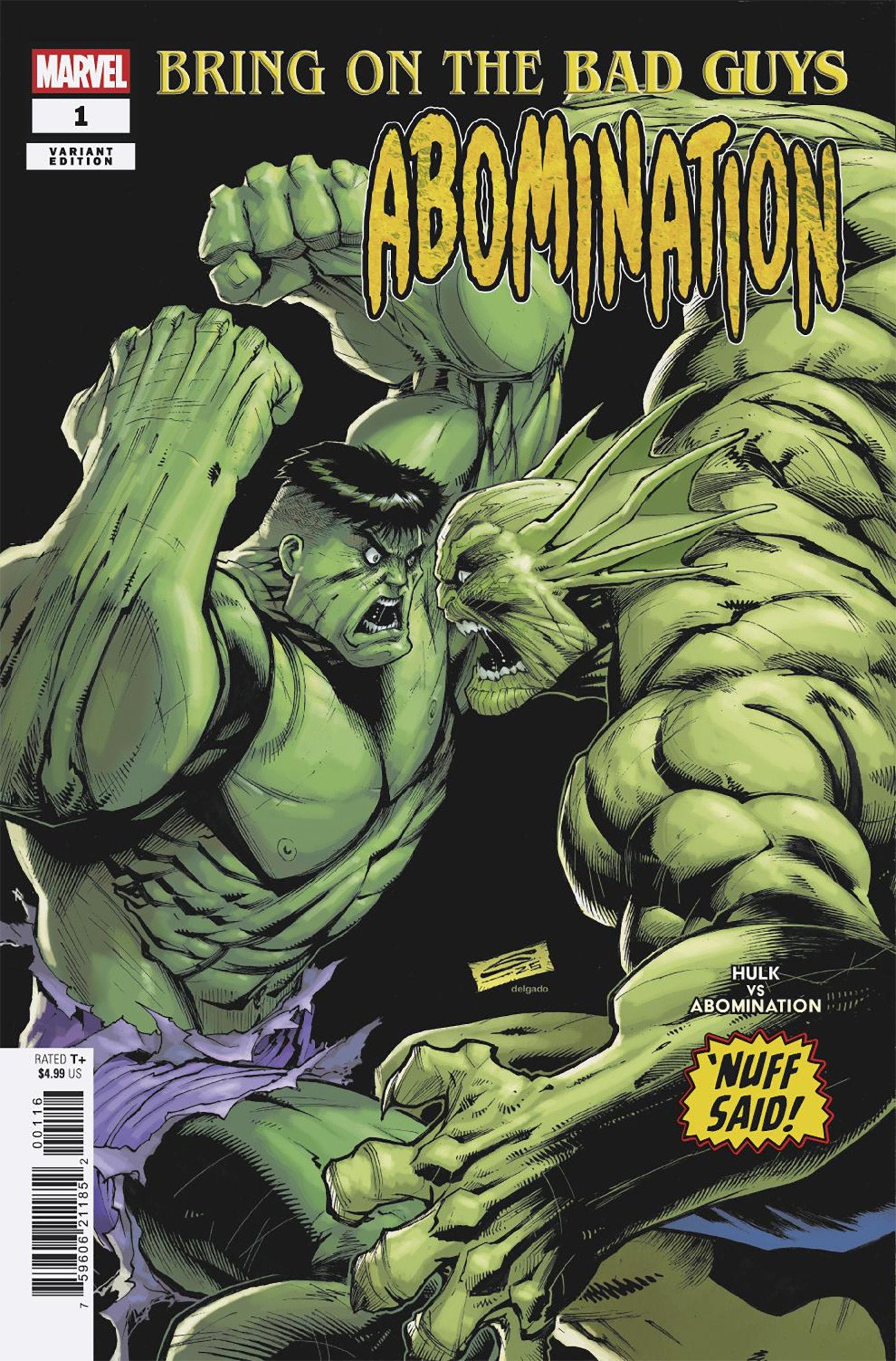 Bring On The Bad Guys: Abomination #1 Gerardo Sandoval Nuff Said Variant | Odin's Place