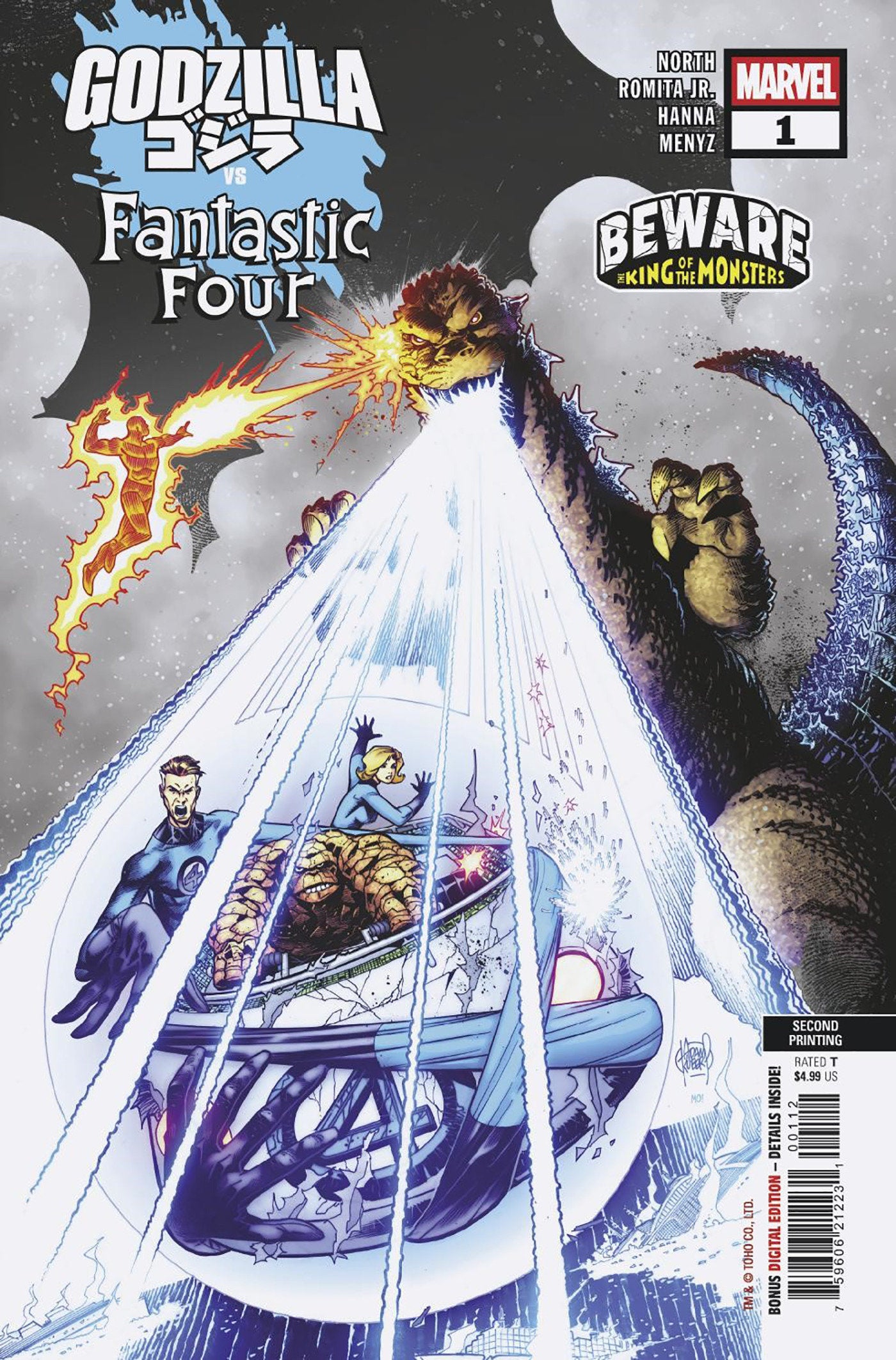 Godzilla vs. Fantastic Four #1 Adam Kubert 2nd Print Variant | Odin's Place