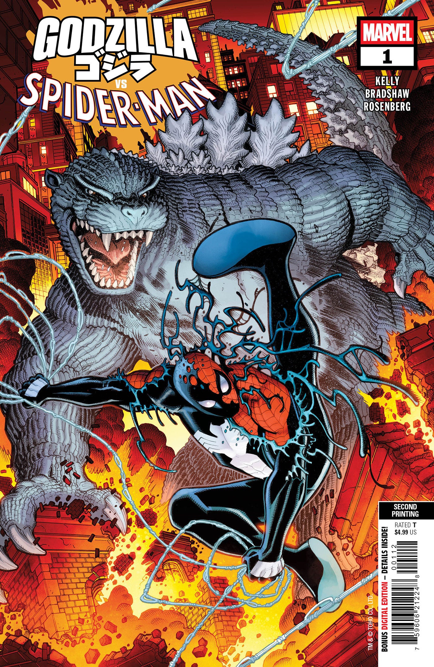 Godzilla vs. Spider-Man #1 Nick Bradshaw 2nd Print Variant | Odin's Place