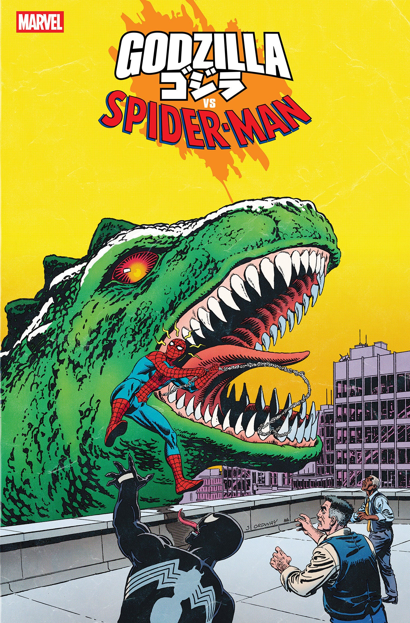 Godzilla vs. Spider-Man #1 Jerry Ordway Godzilla King Of The Monsters Homage Variant | Odin's Place