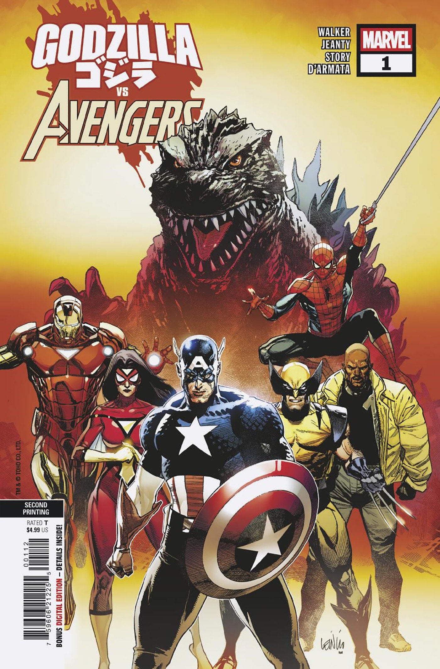 Godzilla vs. Avengers #1 Leinil Yu 2nd Print Variant | Odin's Place