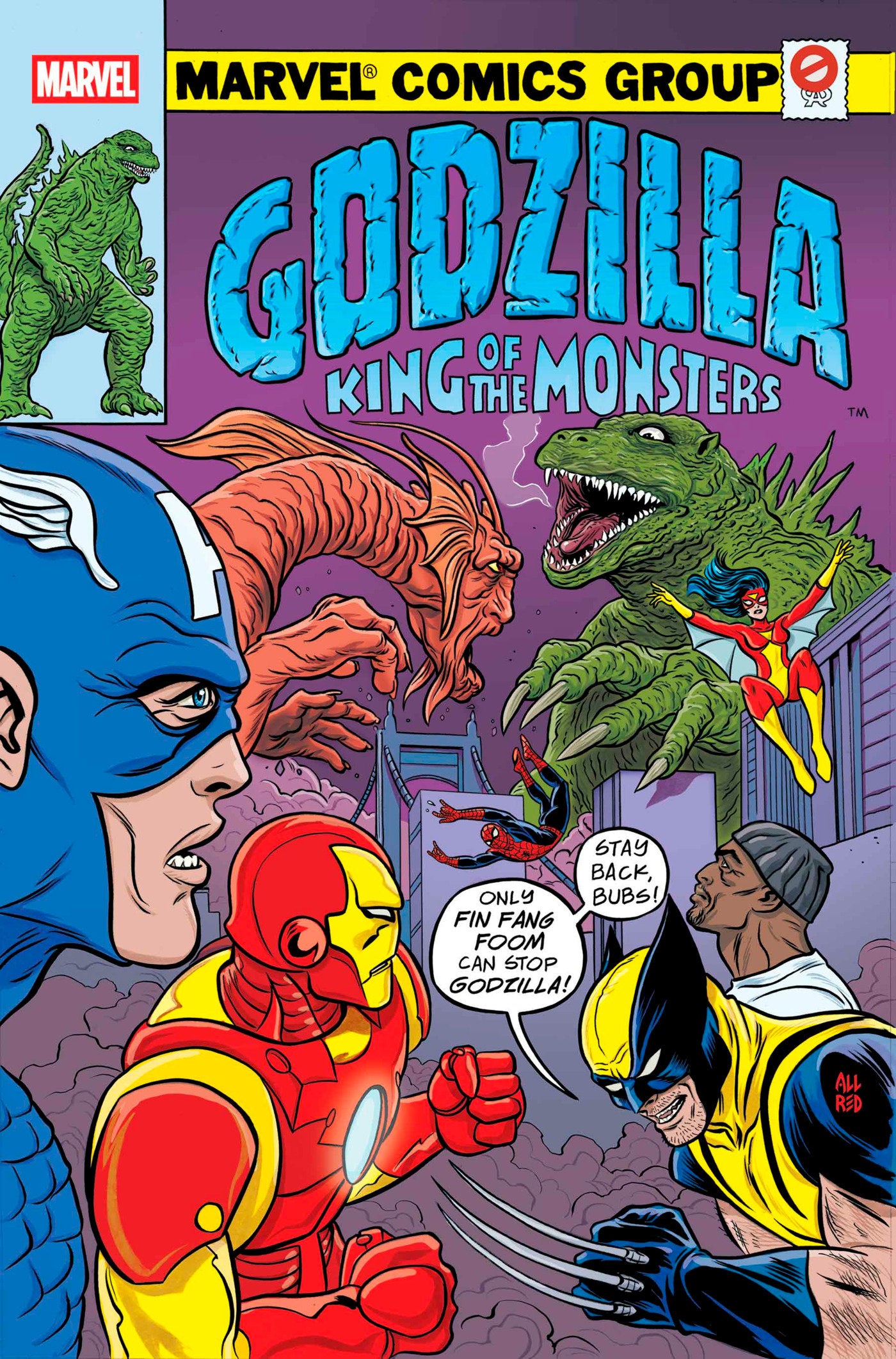 Godzilla vs. Avengers #1 Mike Allred Godzilla King Of The Monsters Homage Variant | Odin's Place