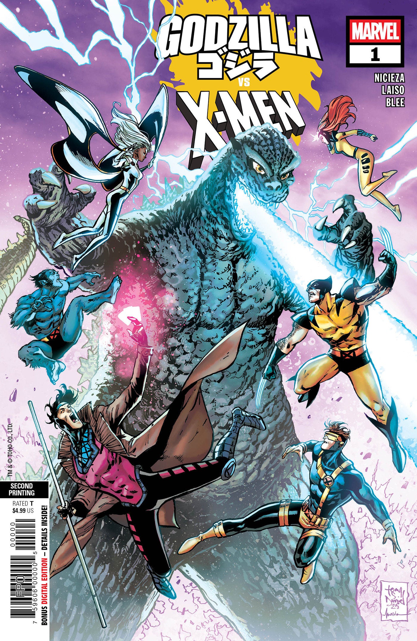 Godzilla vs. X-Men #1 Tony Daniel 2nd Print Variant | Odin's Place