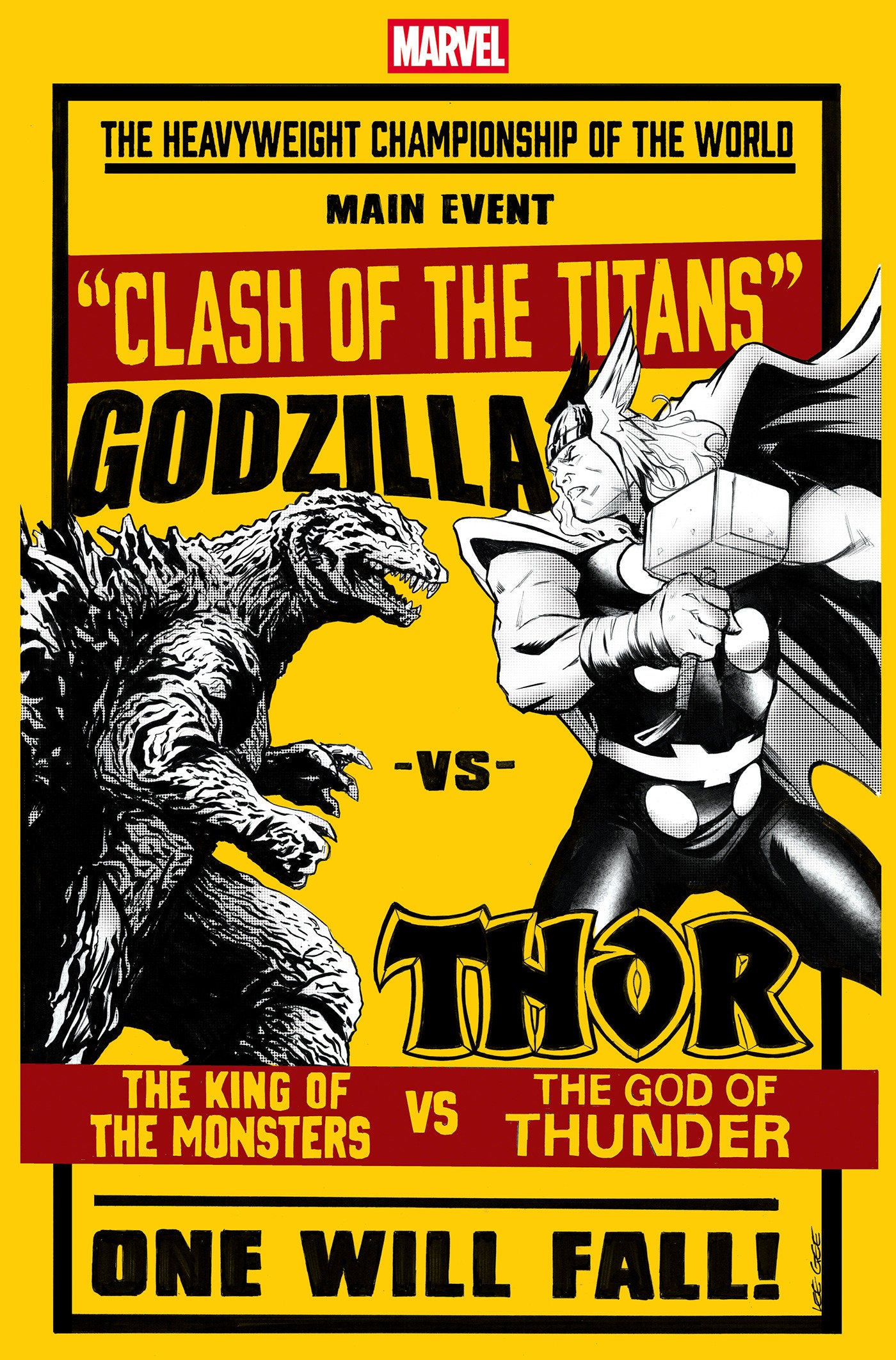 Godzilla vs. Thor #1 Lee Garbett Versus Variant | Odin's Place