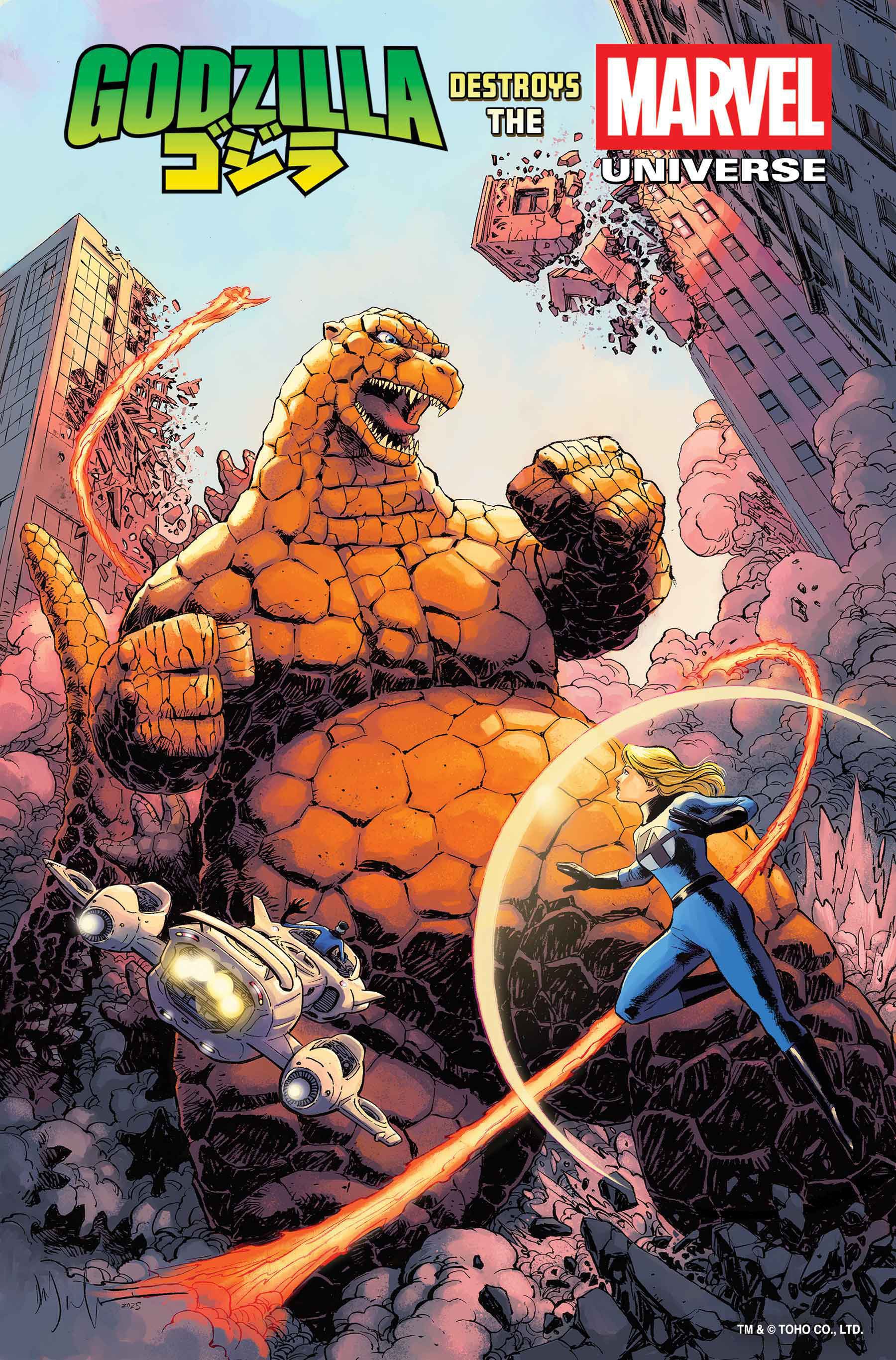 Godzilla Destroys The Marvel Universe #1 Dave Wachter Marvelized Thing-Zilla Variant | Odin's Place