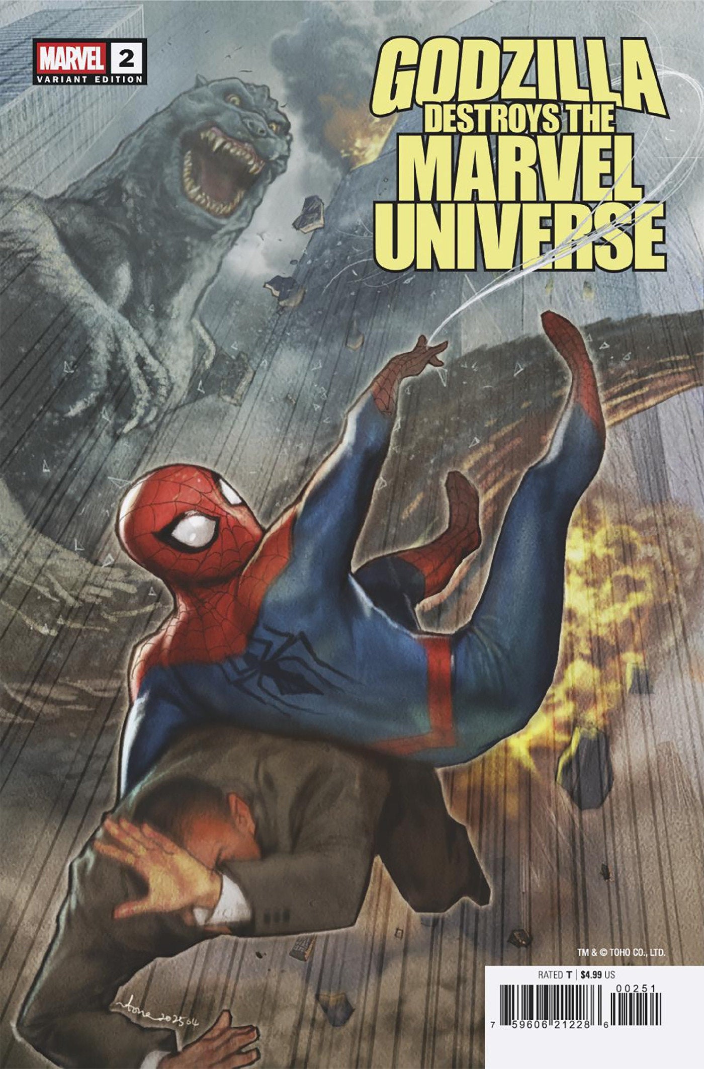 Godzilla Destroys The Marvel Universe #2 Stonehouse Variant | Odin's Place