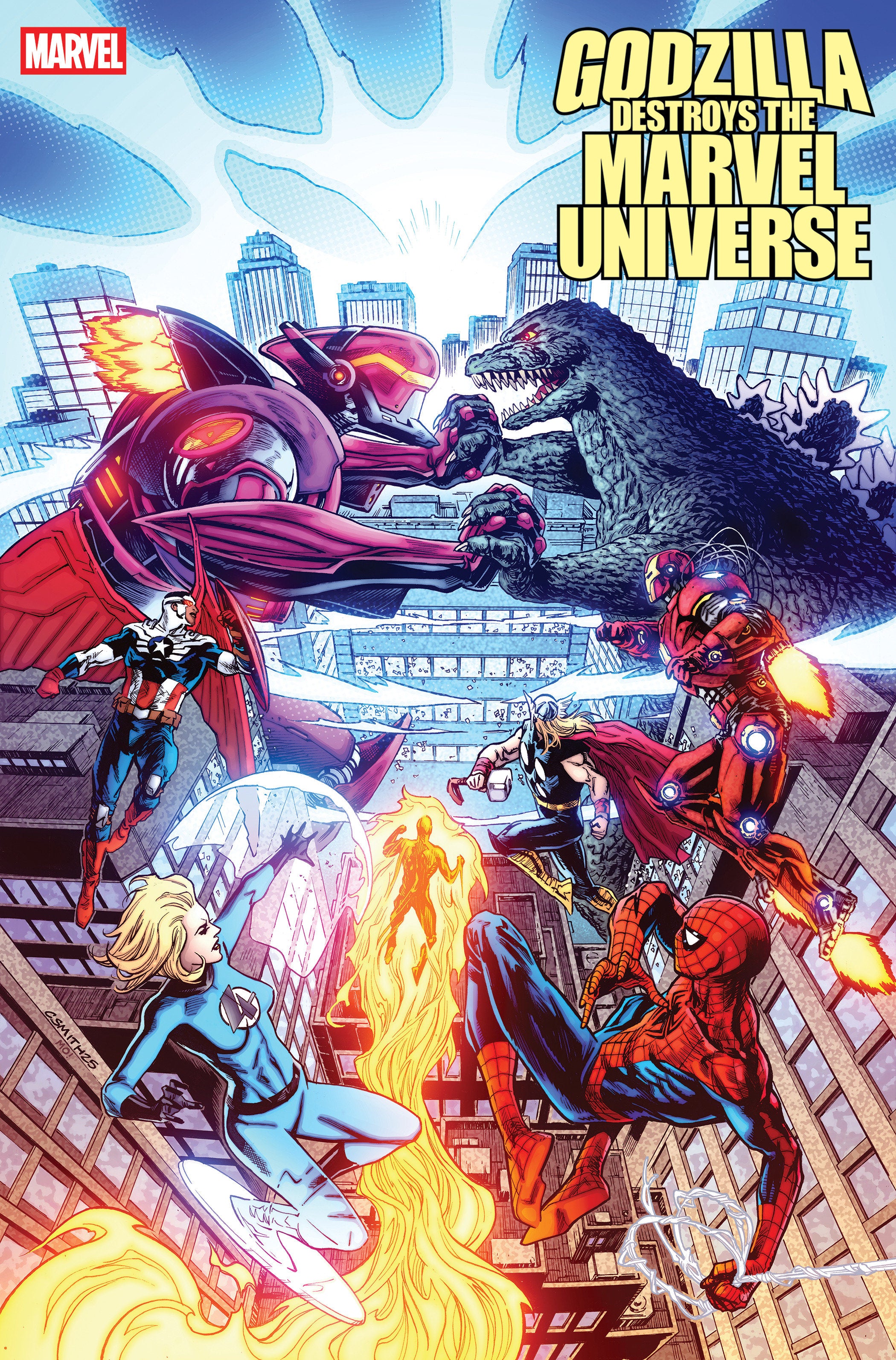 Godzilla Destroys The Marvel Universe #5 Cory Smith Variant | Odin's Place