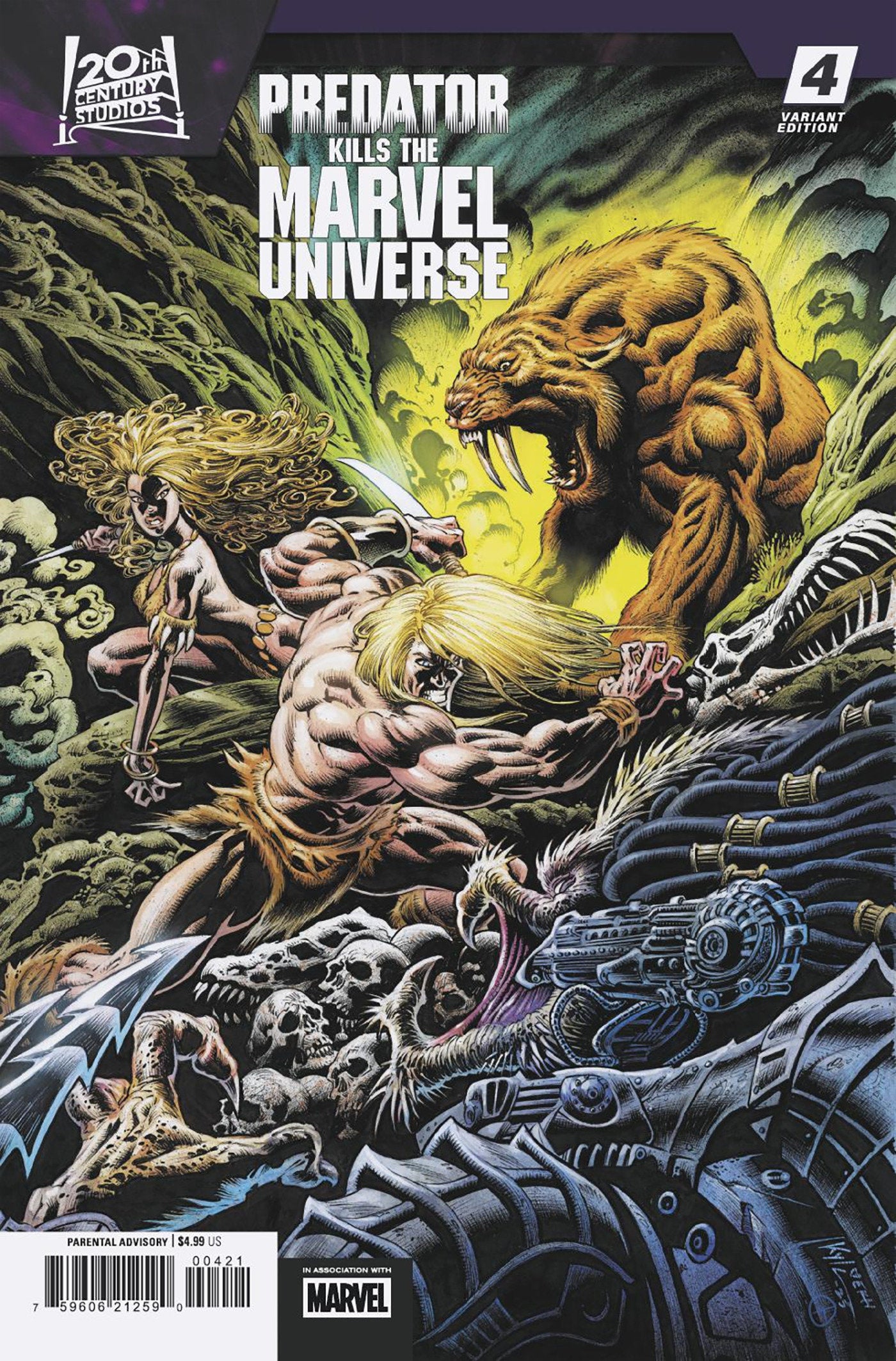 Predator Kills The Marvel Universe #4 Kyle Hotz Hunting The Hunters Variant | Odin's Place