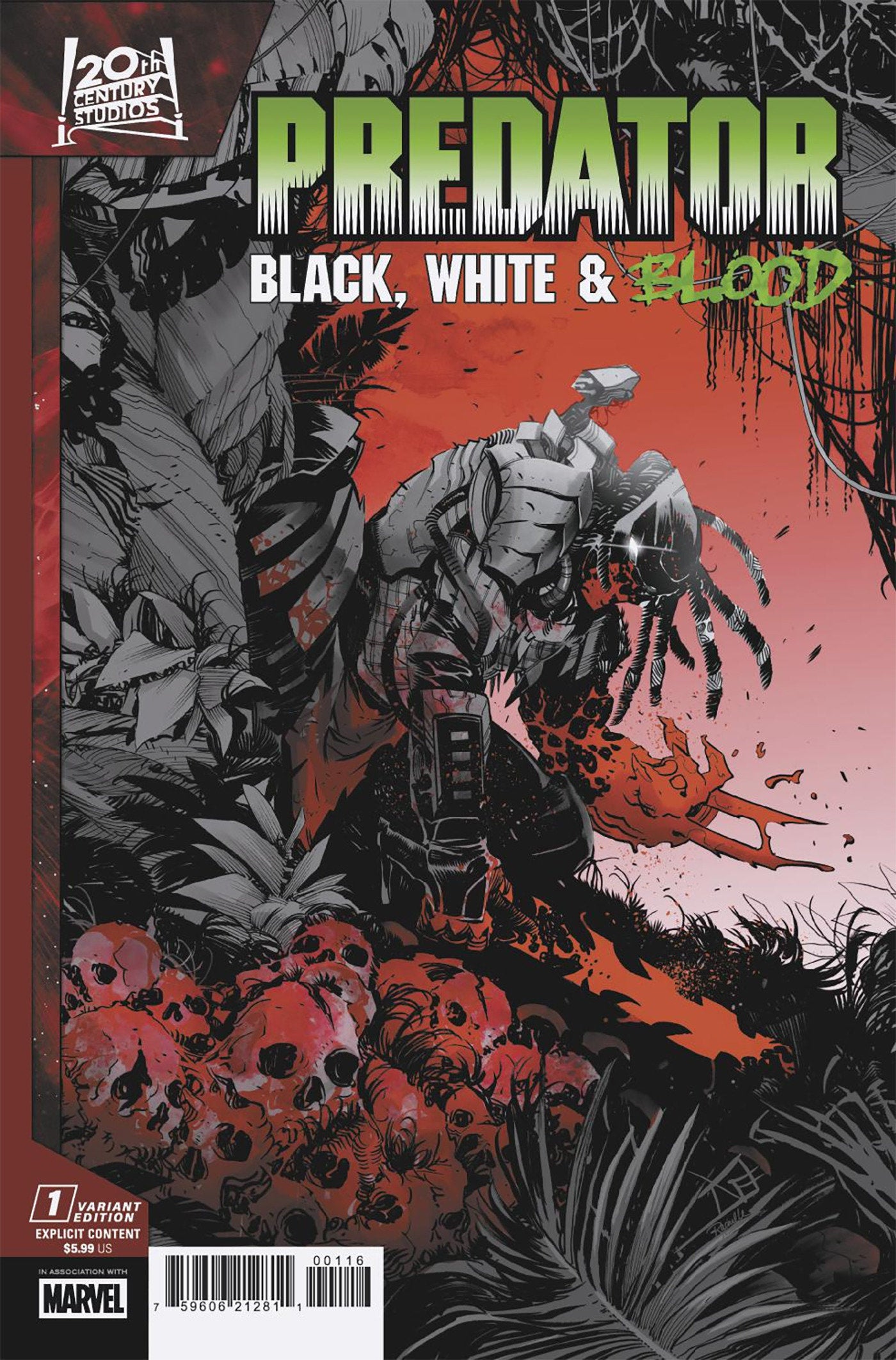 Predator: Black, White & Blood #1 Federico Vicentini Variant | Odin's Place