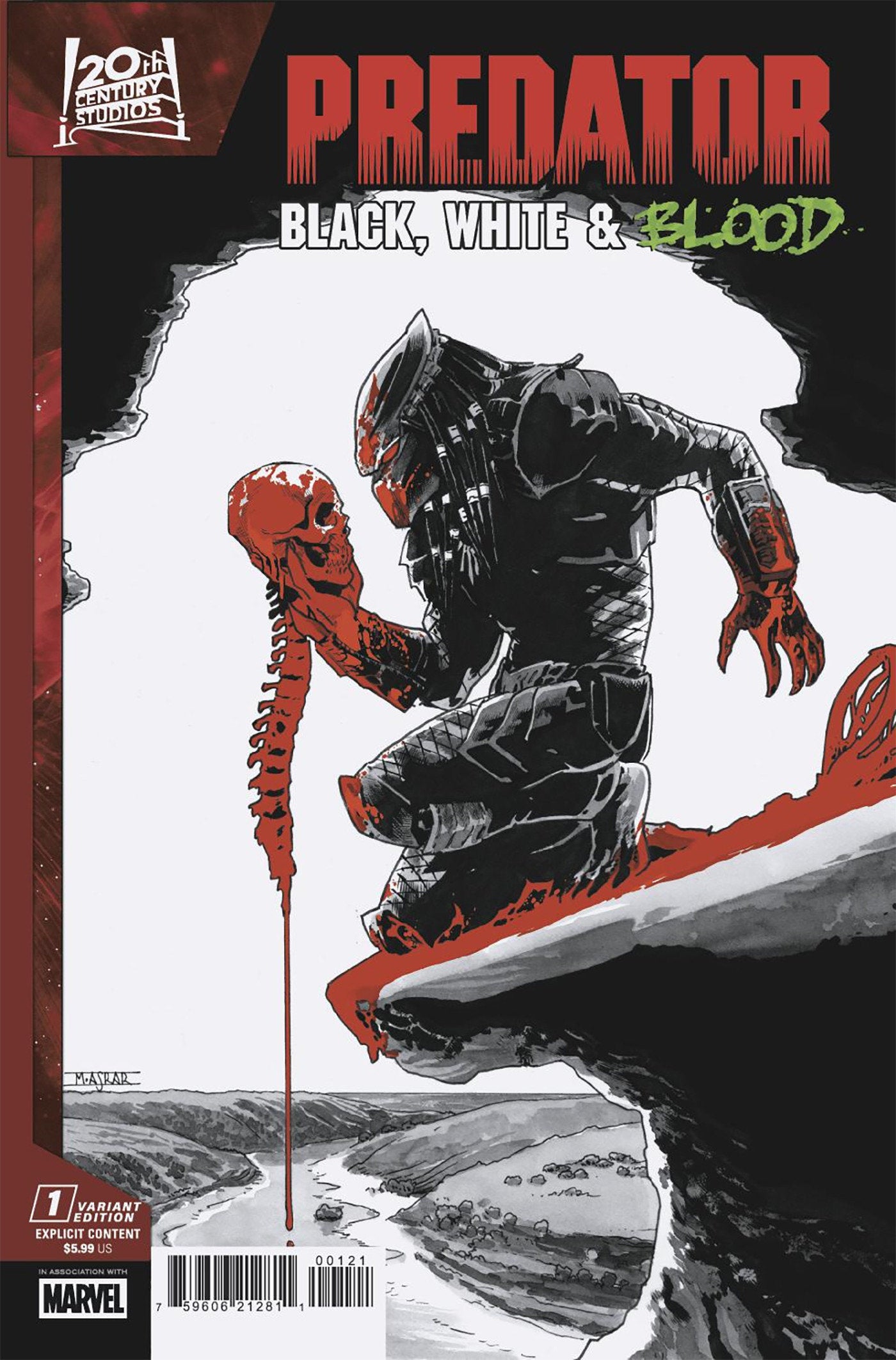 Predator: Black, White & Blood #1 Mahmud Asrar Variant | Odin's Place