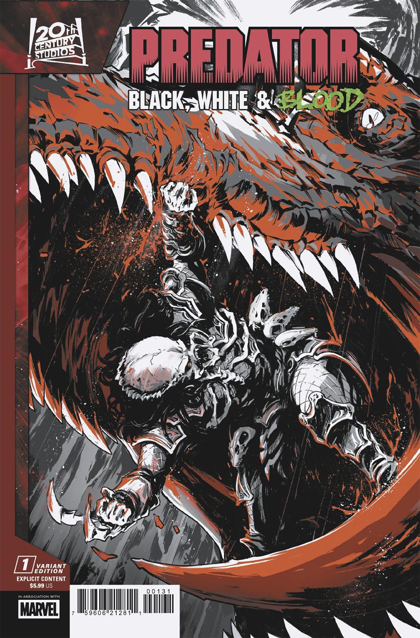 Predator: Black, White & Blood #1 Paolo Villanelli Variant | Odin's Place