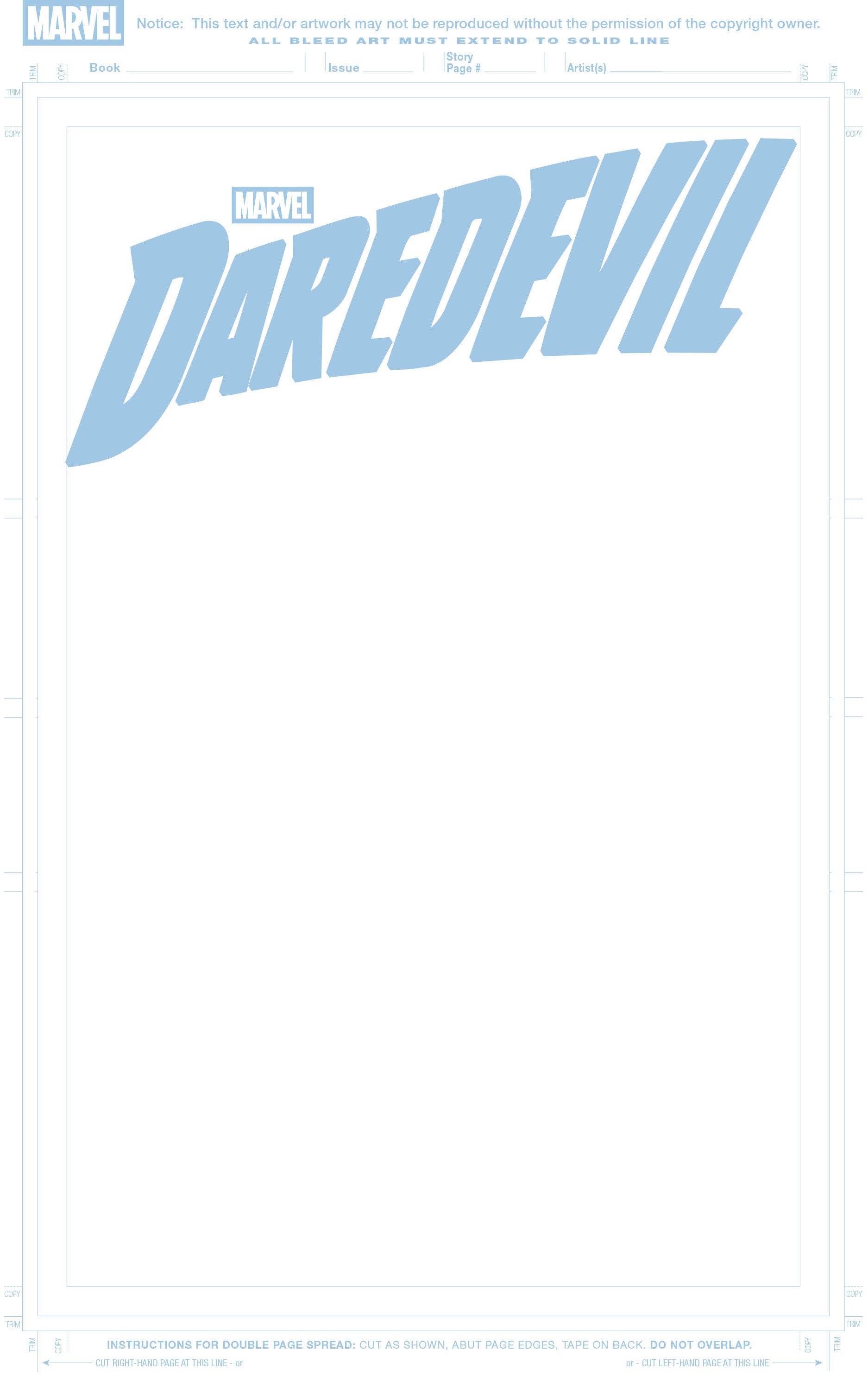 Daredevil #1 Blue Line Blank Cover Variant | Odin's Place
