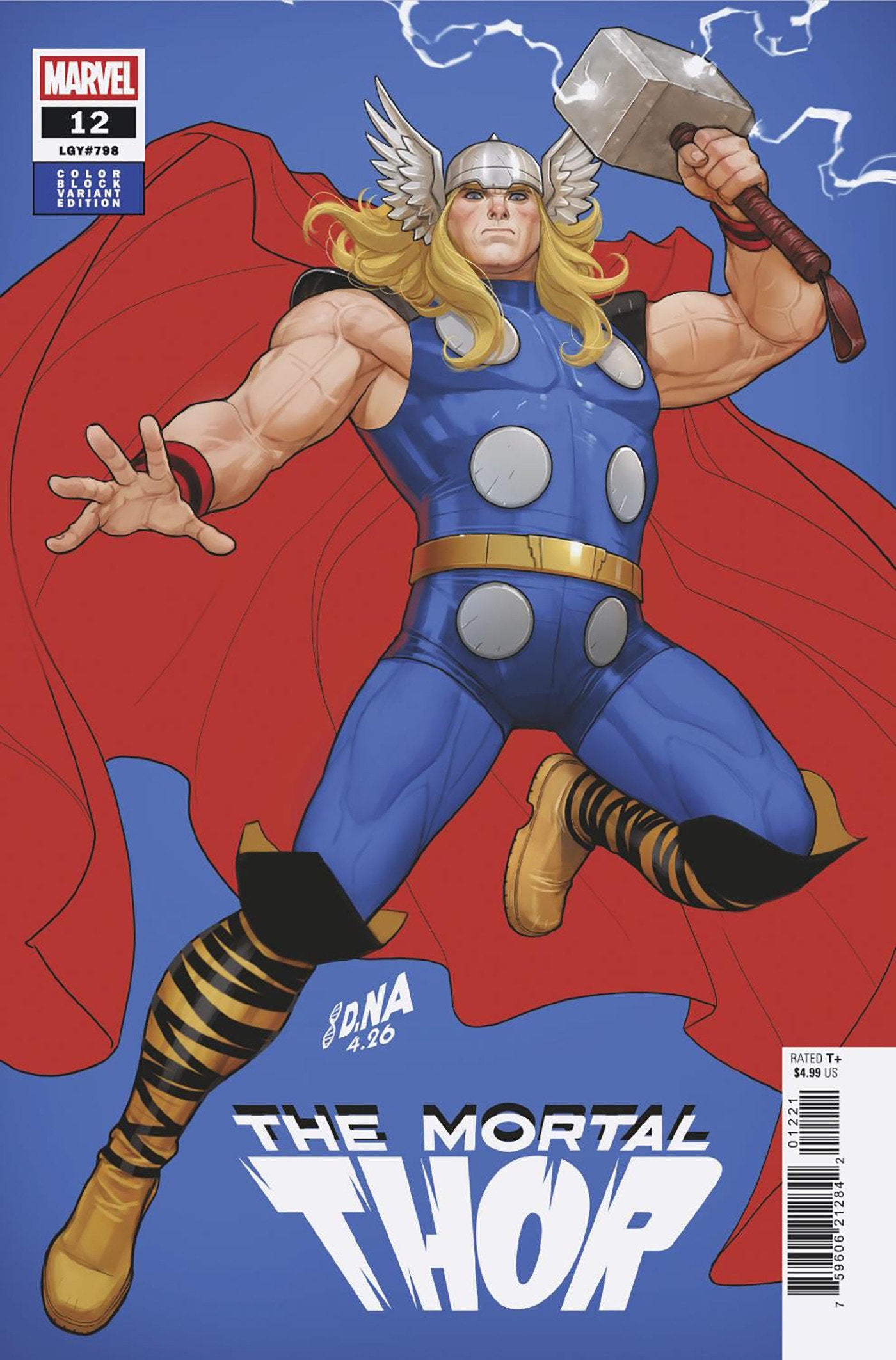 Mortal Thor #12 David Nakayama Color Block Blue Variant | Odin's Place