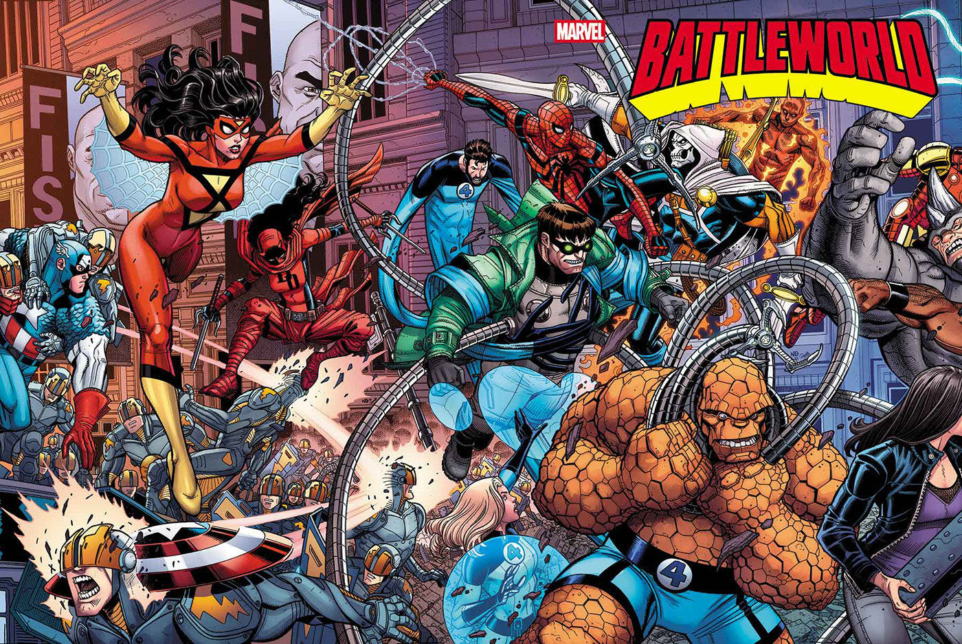 Battleworld #1 Nick Bradshaw 5 Part Wraparound Connecting Variant A | Odin's Place