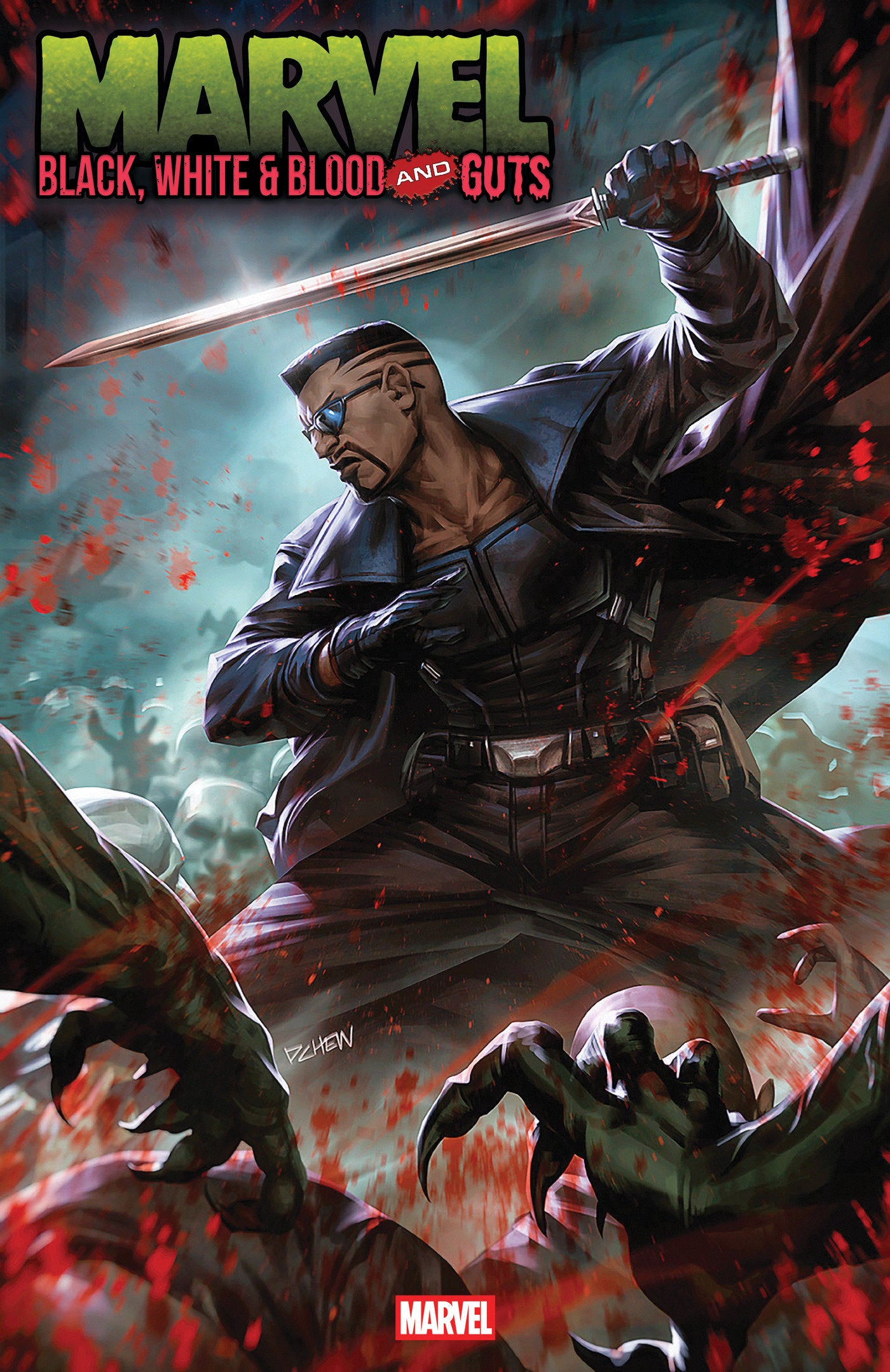 Marvel: Black, White & Blood And Guts #1 Derrick Chew Variant | Odin's Place