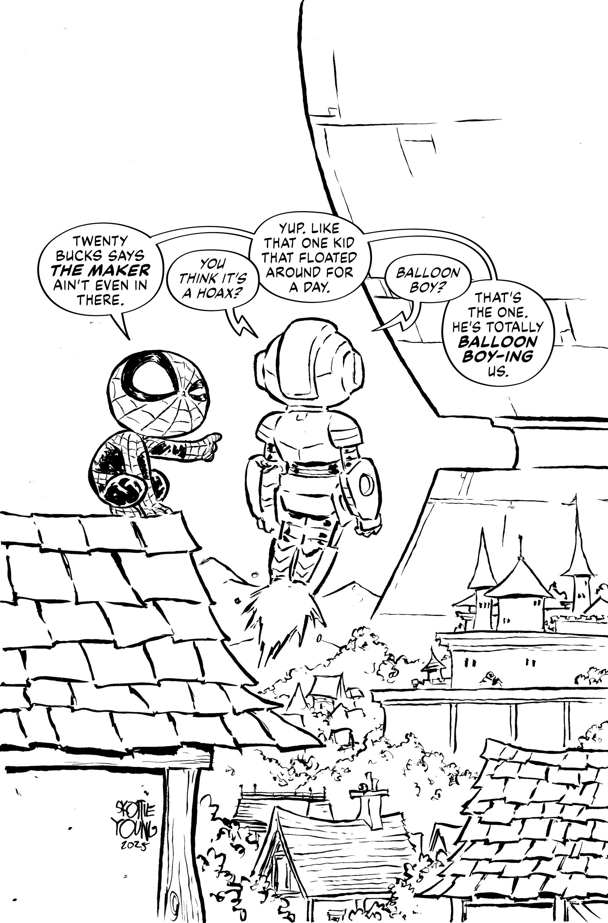 Ultimate Endgame #1 Skottie Young Black And White Full Art Variant | Odin's Place