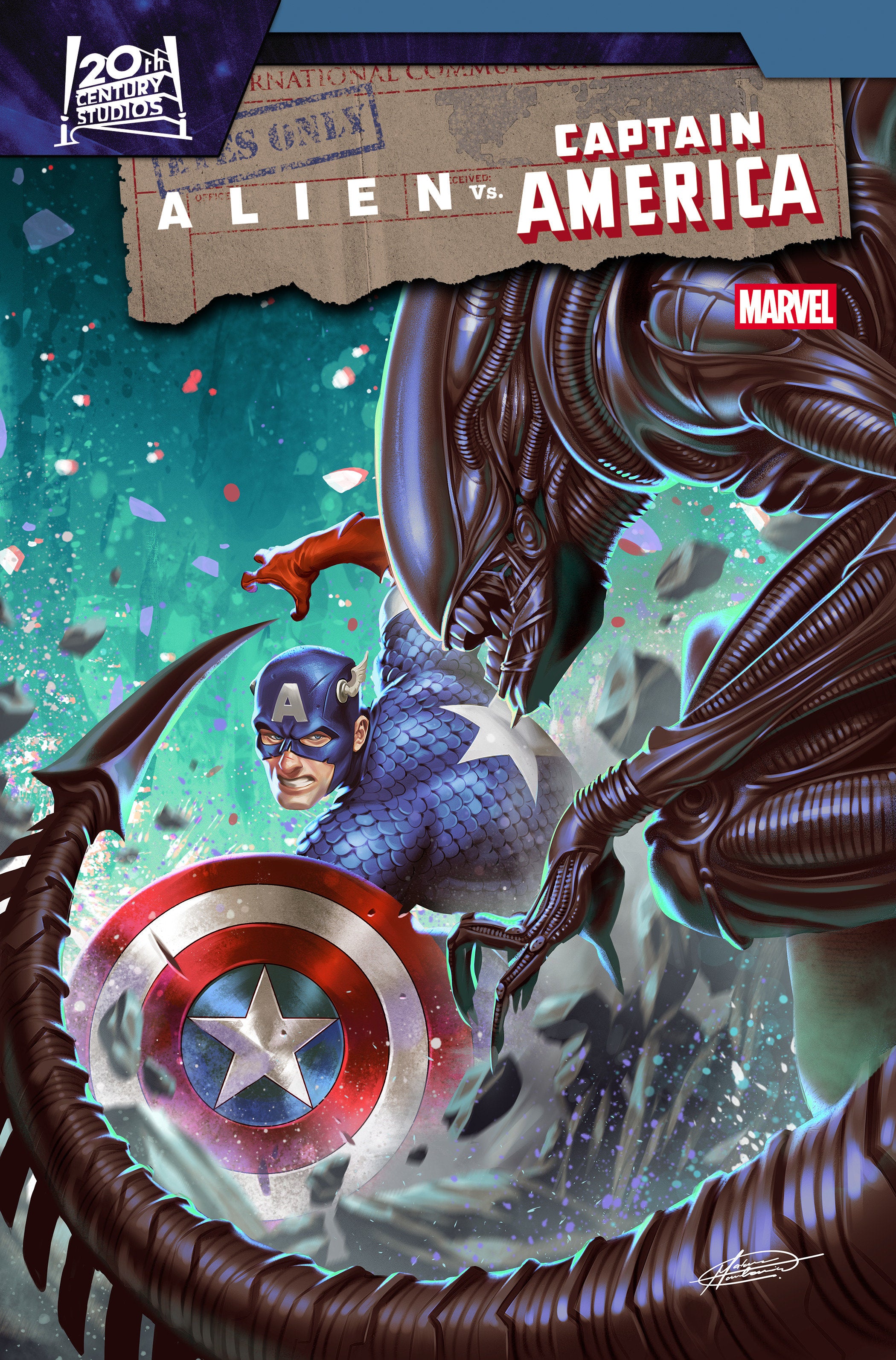 Alien vs. Captain America #4 Mateus Manhanini Variant | Odin's Place