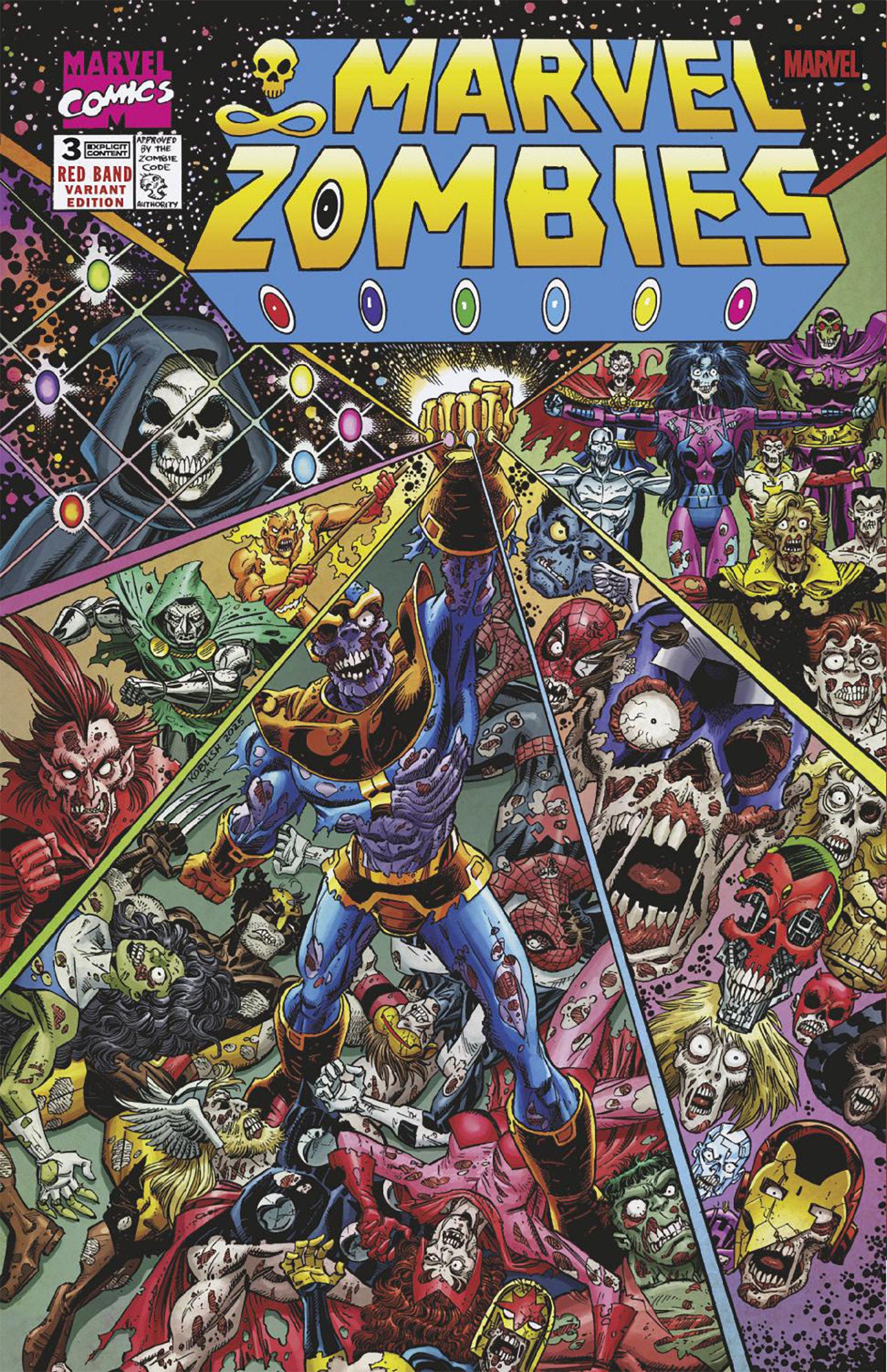 Marvel Zombies: Red Band #3 Scott Koblish Retro Zombie Variant [Polybagged] | Odin's Place