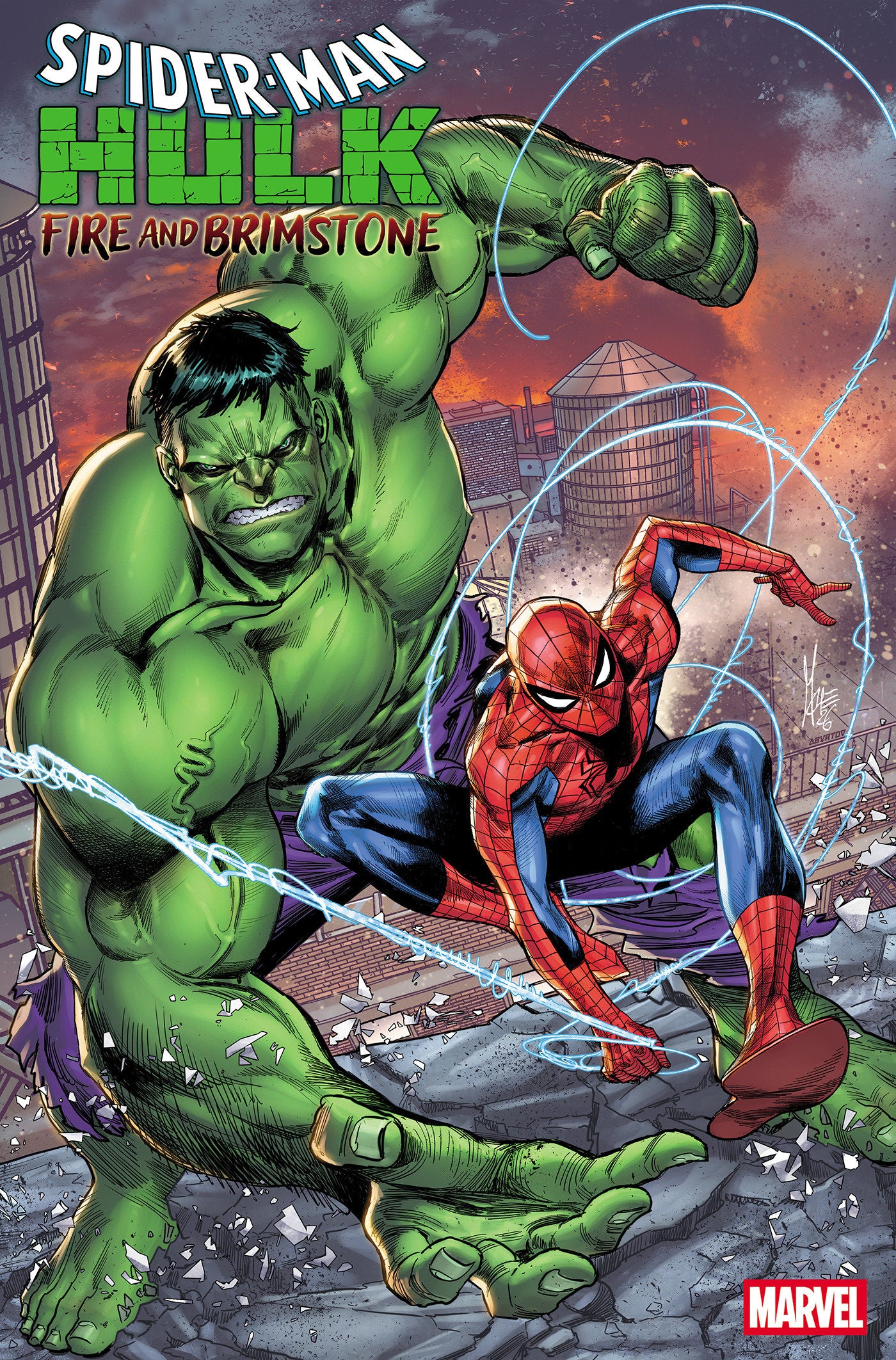 Spider-Man/Hulk: Fire And Brimstone #1 Marco Checchetto Foil Variant | Odin's Place