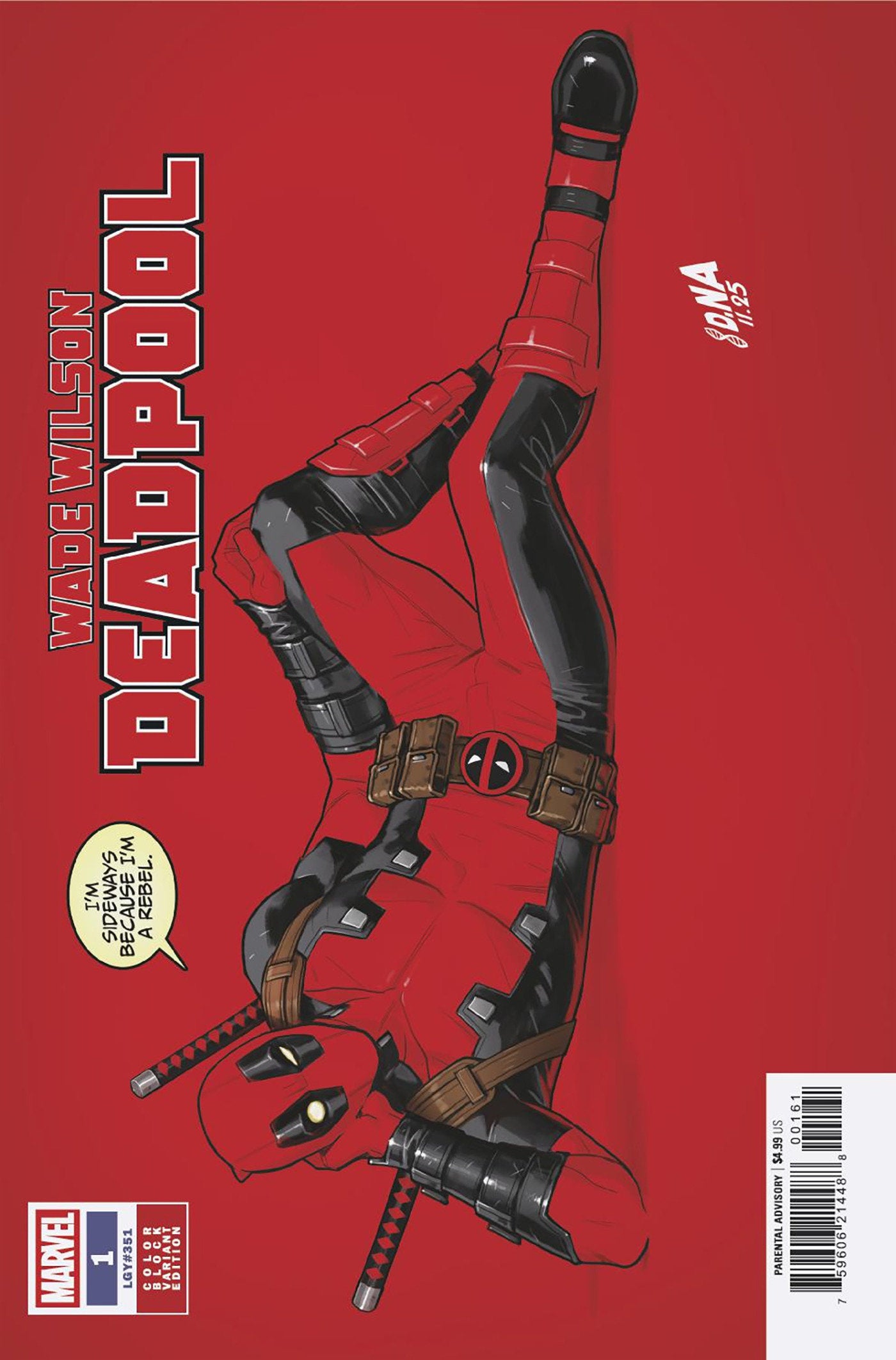 Wade Wilson: Deadpool #1 David Nakayama Color Block Red Variant | Odin's Place