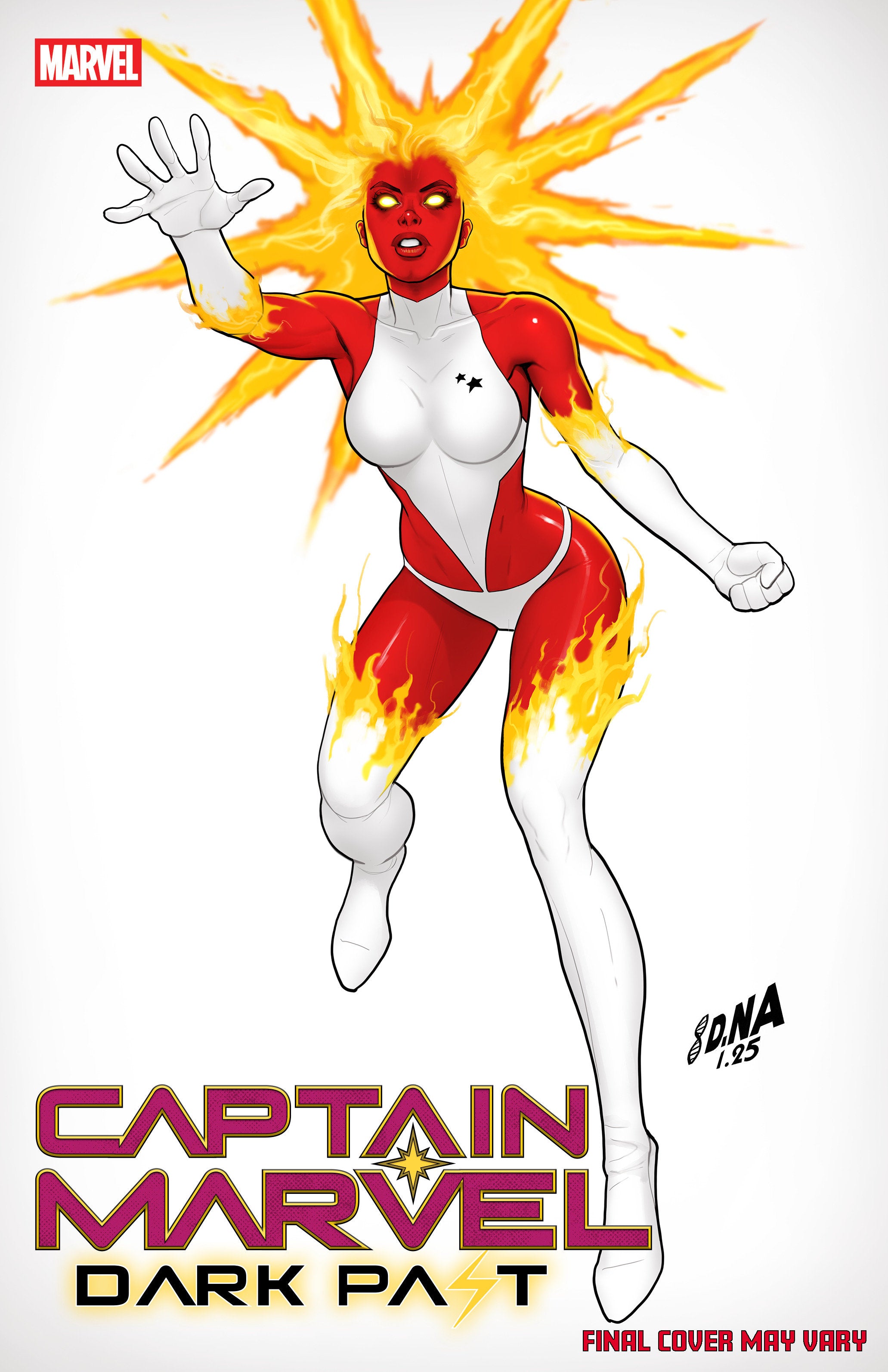 Captain Marvel: Dark Past #1 David Nakayama Color Block White Variant | Odin's Place