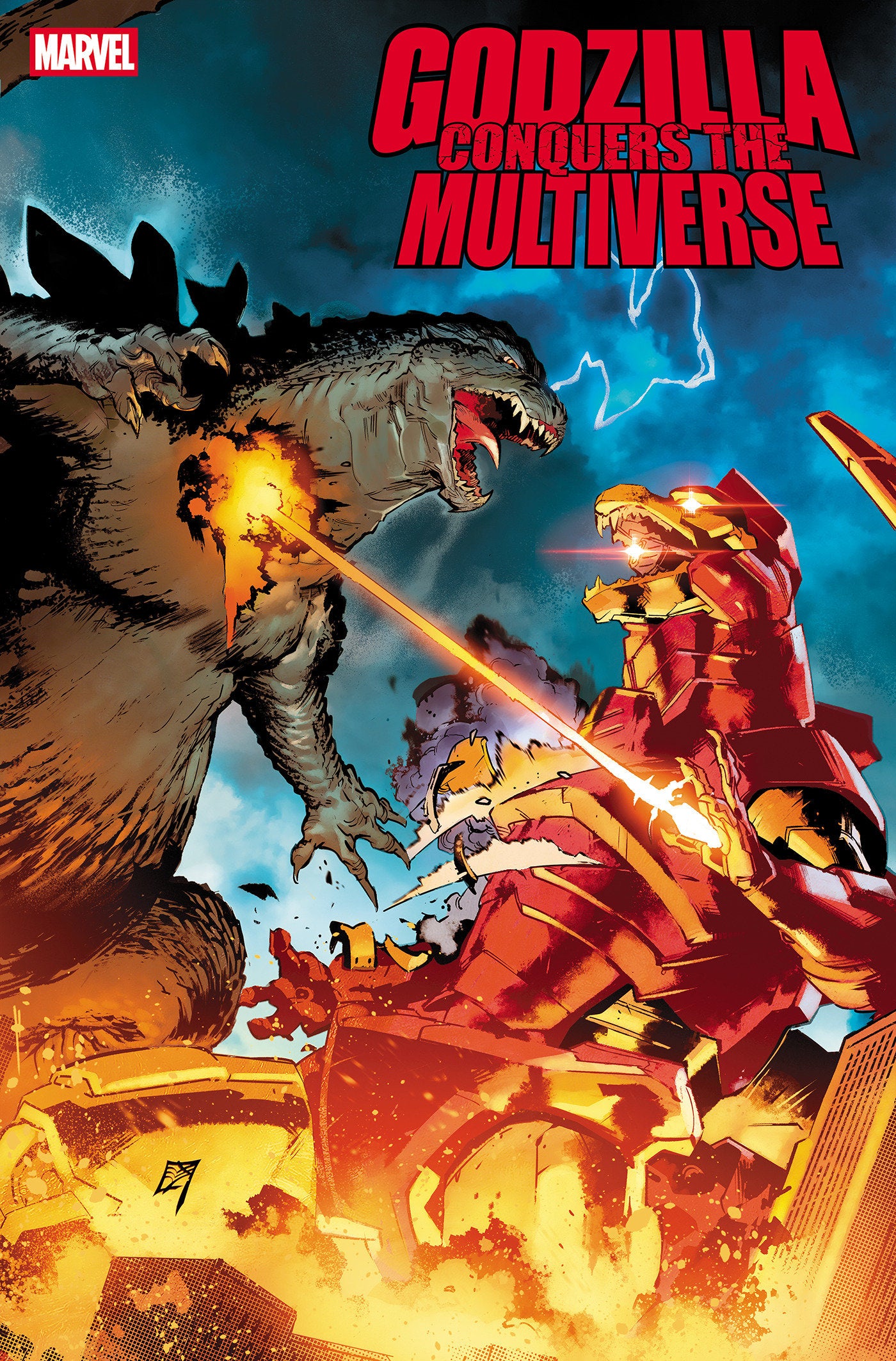 Godzilla Conquers The Multiverse #2 C.F. Villa Heisei vs Marvel Variant | Odin's Place