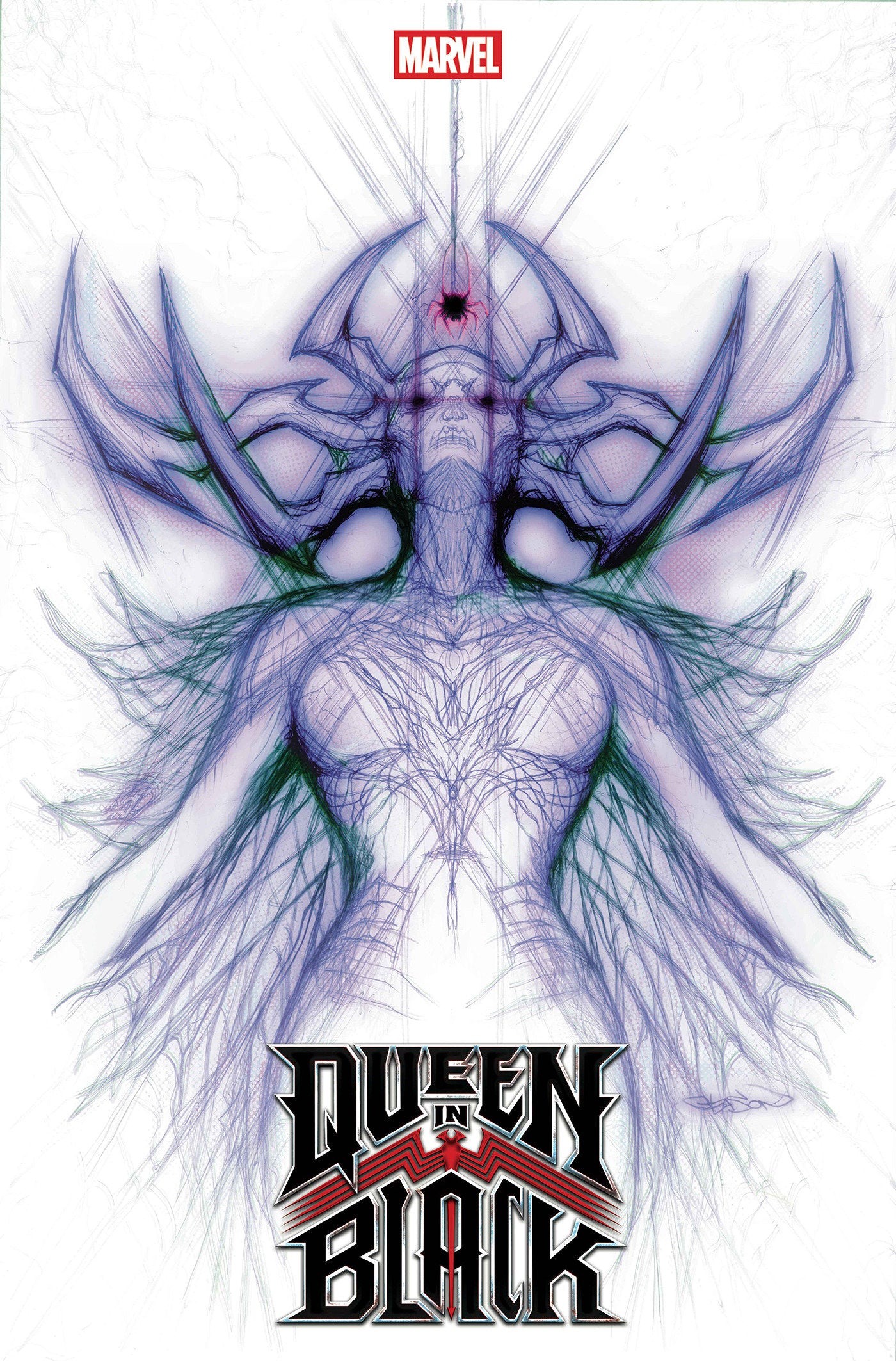 Queen In Black #1 Patrick Gleason Hela White Web Head Variant [Qib] | Odin's Place