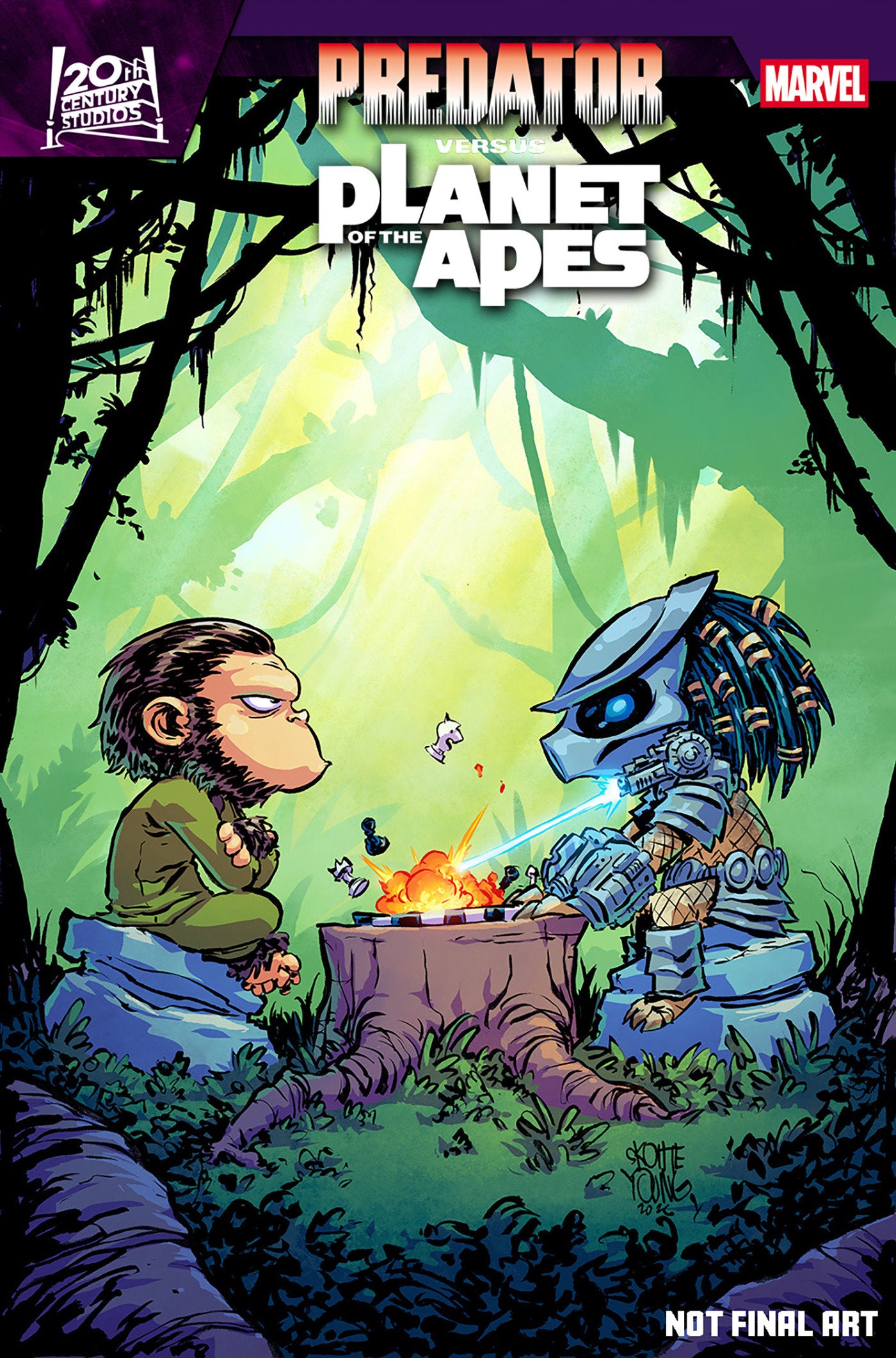 Predator vs. The Planet Of The Apes #1 Skottie Young Variant | Odin's Place