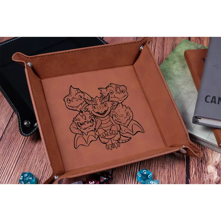Level 1 Gamers Square Leatherette Dice Tray, Assorted Styles | Odin's Place