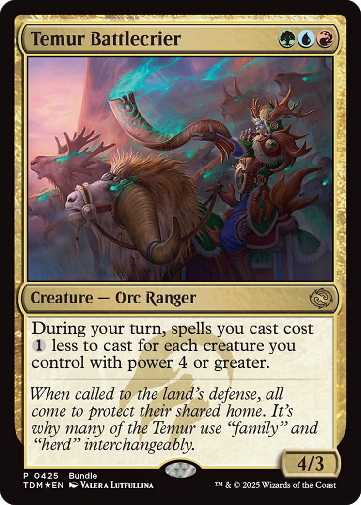 Temur Battlecrier (Bundle) [Tarkir: Dragonstorm Promos] | Odin's Place