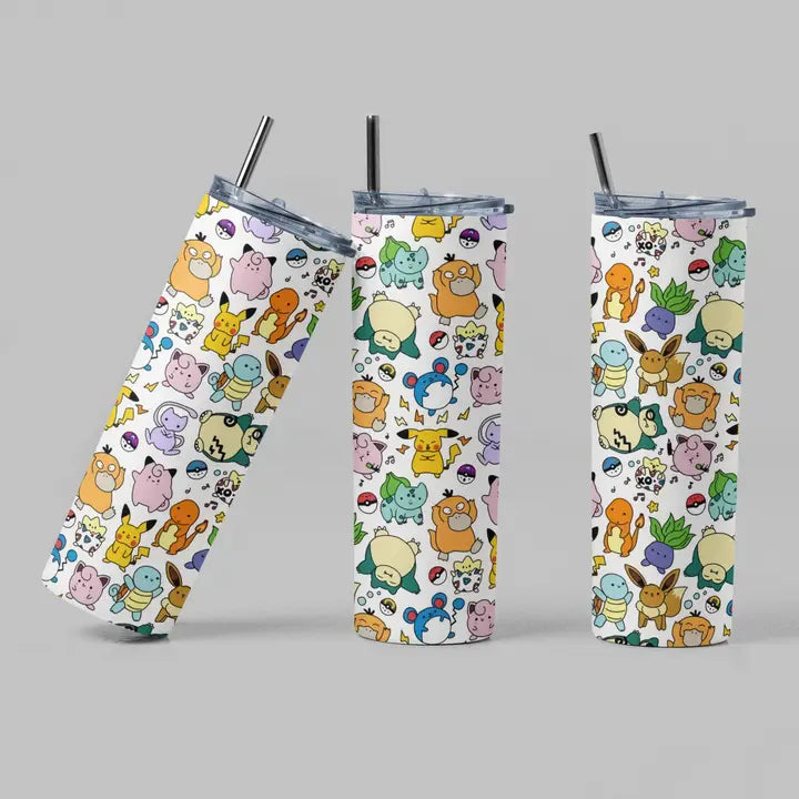 The Geek Boutique: Cute Poke Collage Anime Video Game TV Inspired Tumbler | Odin's Place