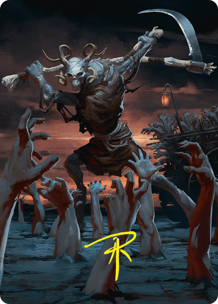 Blasphemous Edict Art Card (35/54) (Gold-Stamped Signature) [Foundations Art Series] | Odin's Place
