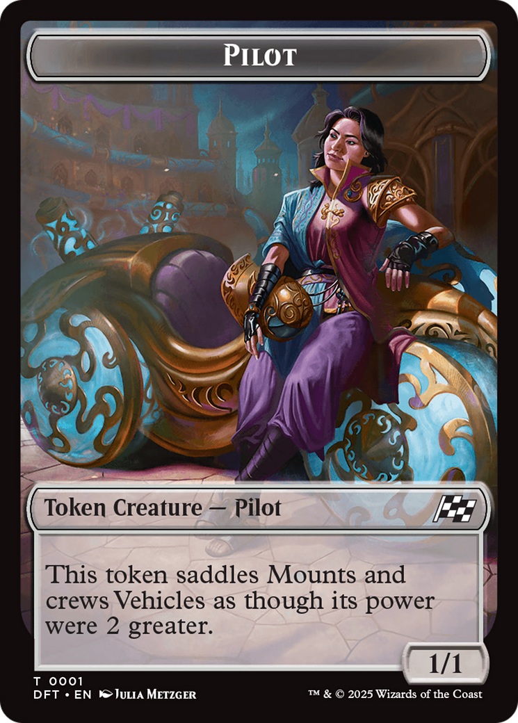 Vehicle // Pilot Double-Sided Token [Aetherdrift Tokens] | Odin's Place